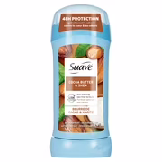 Déodorant antisudorifique pour femmes suave. invisible. bâton de déodorant pour les aisselles. protection contre les odeurs et lhumidité 48 heures. fragrance beurre de cacao et karité.