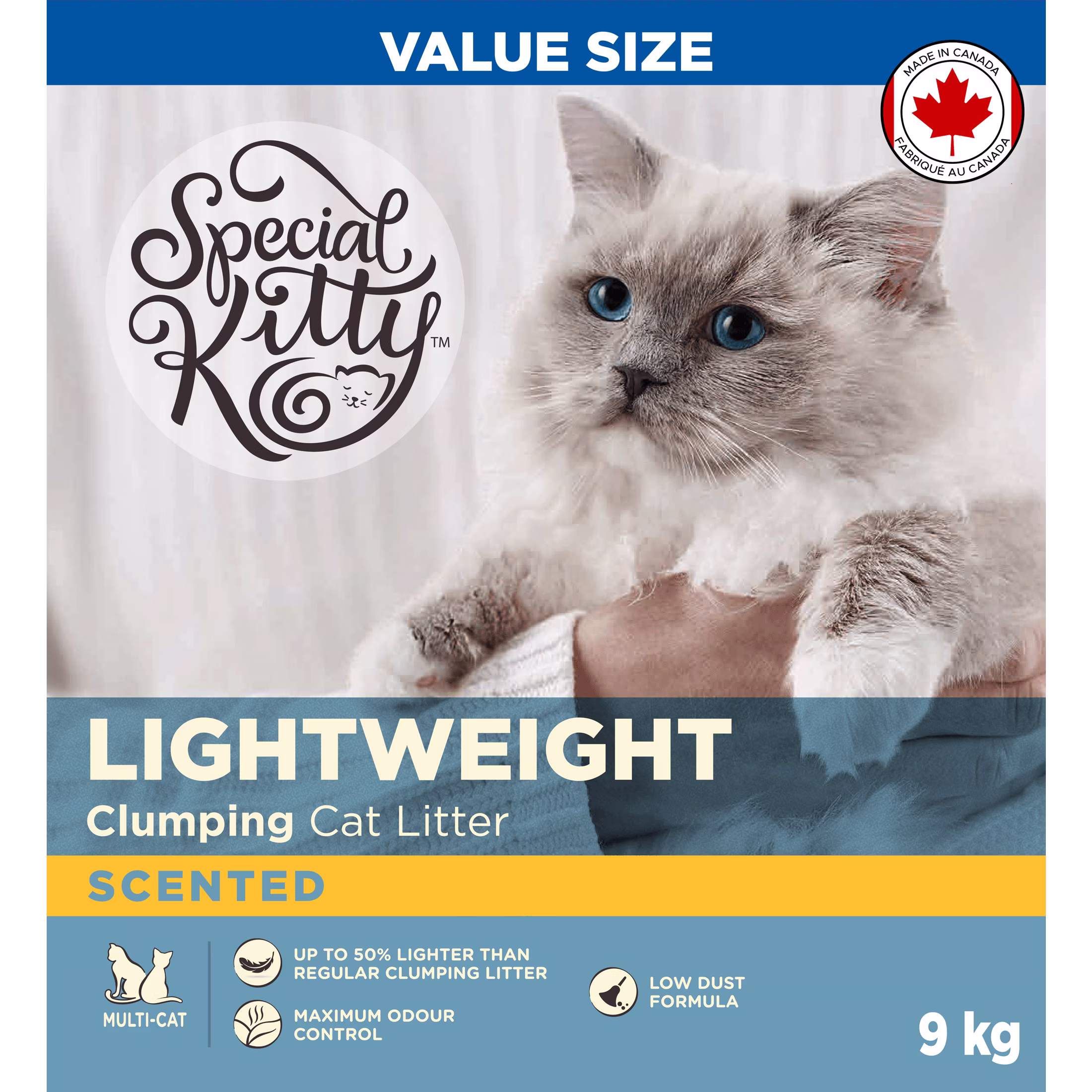 Special kitty litière pour chats agglomérante légère parfumée