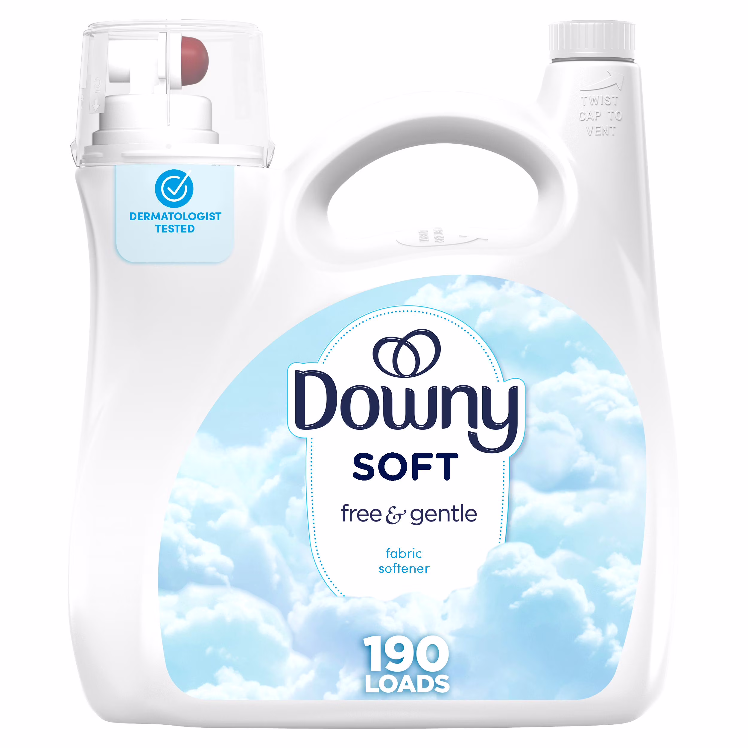 Downy pur & doux assouplissant textile liquide. hypoallergénique. assouplissant liquide pour peaux sensibles 190wl