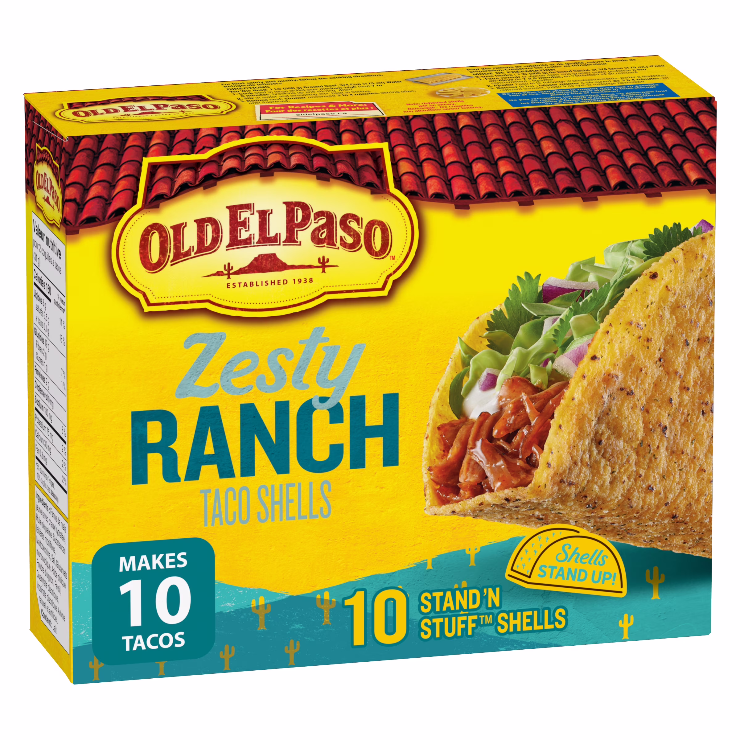 Coquilles à tacos sans gluten explosion ranch d'old el paso