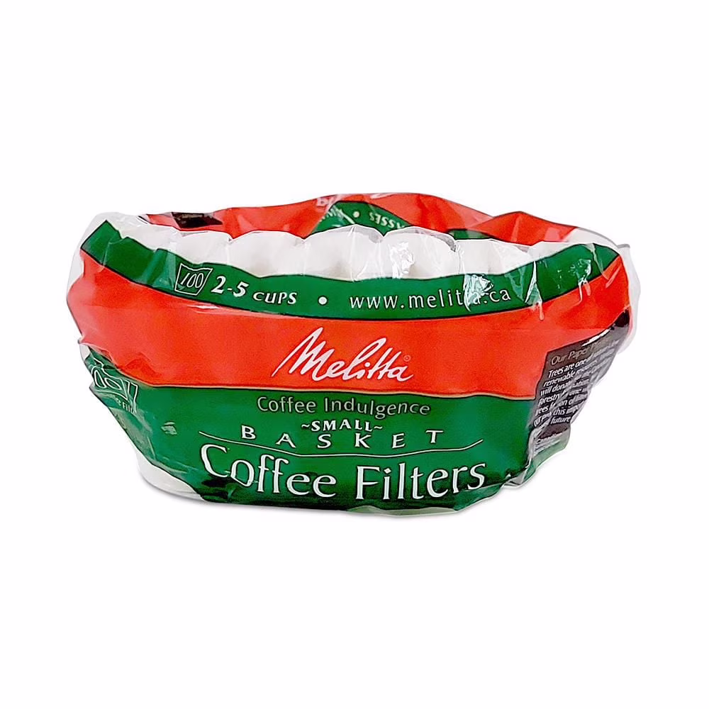 Petite filtre à café en panier melitta 2 à 5 tasses. 100 filtres