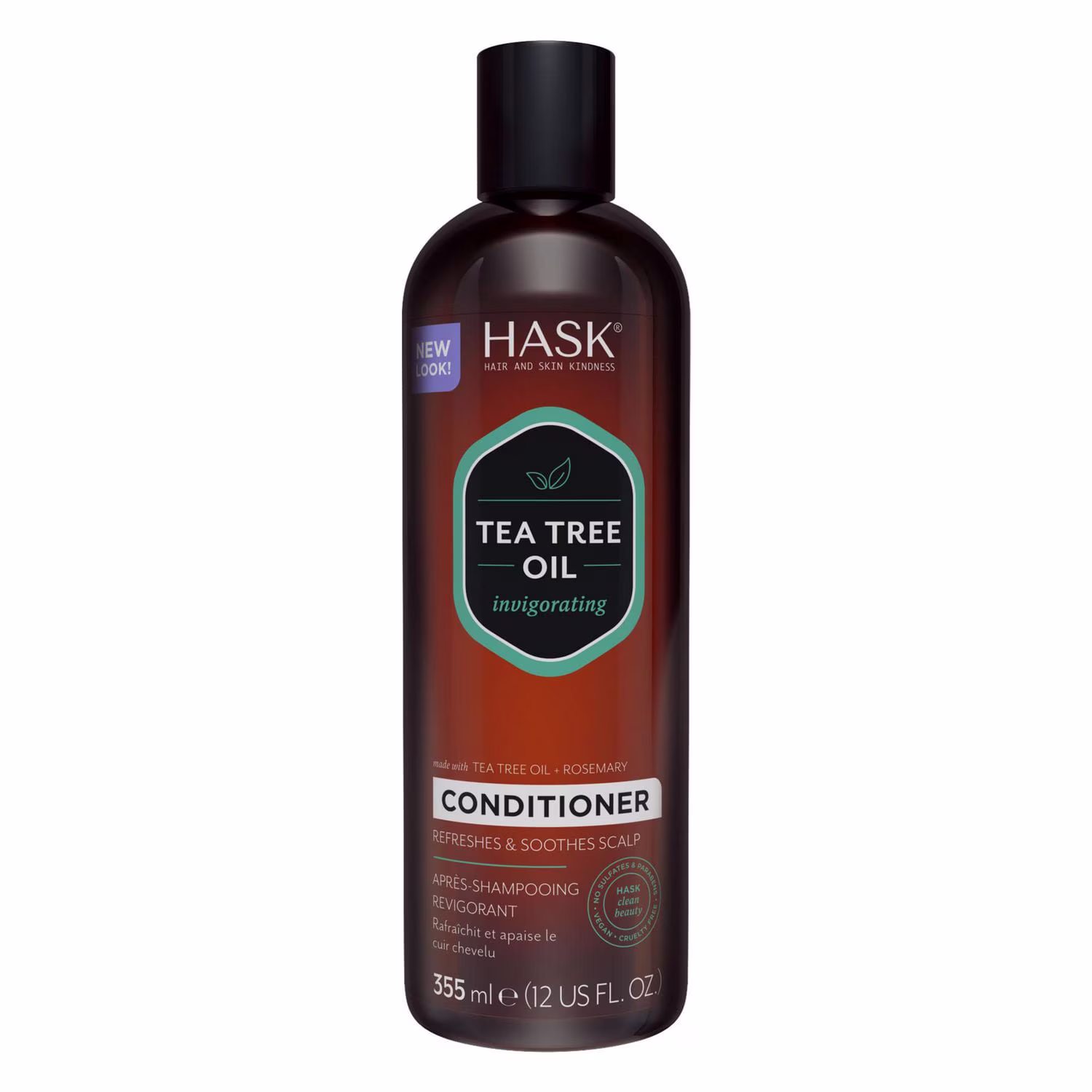 Hask après-shampooing revigorant à l'huile d'arbre à thé & au romarin