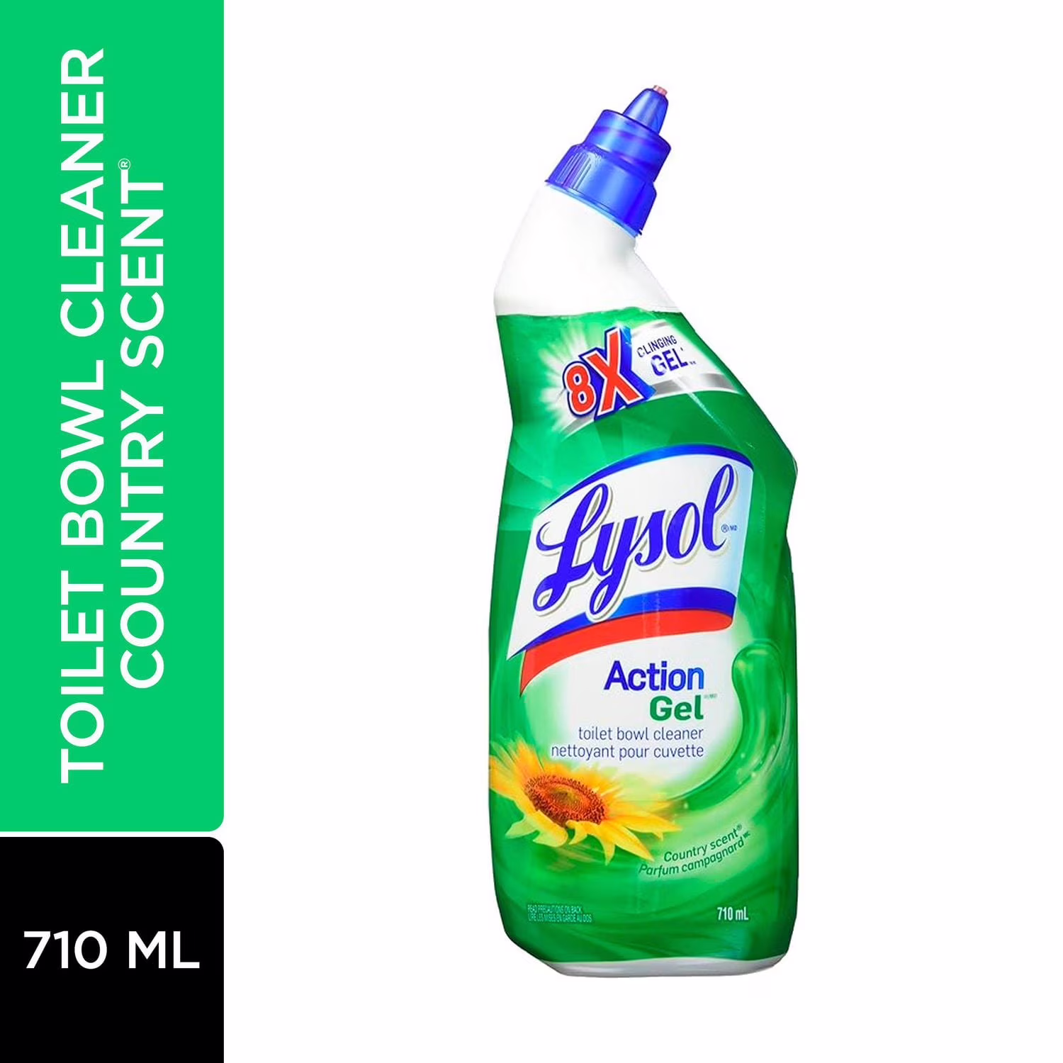 Nettoyant pour cuvette lysol. gel actif. campagne.  8 x gel