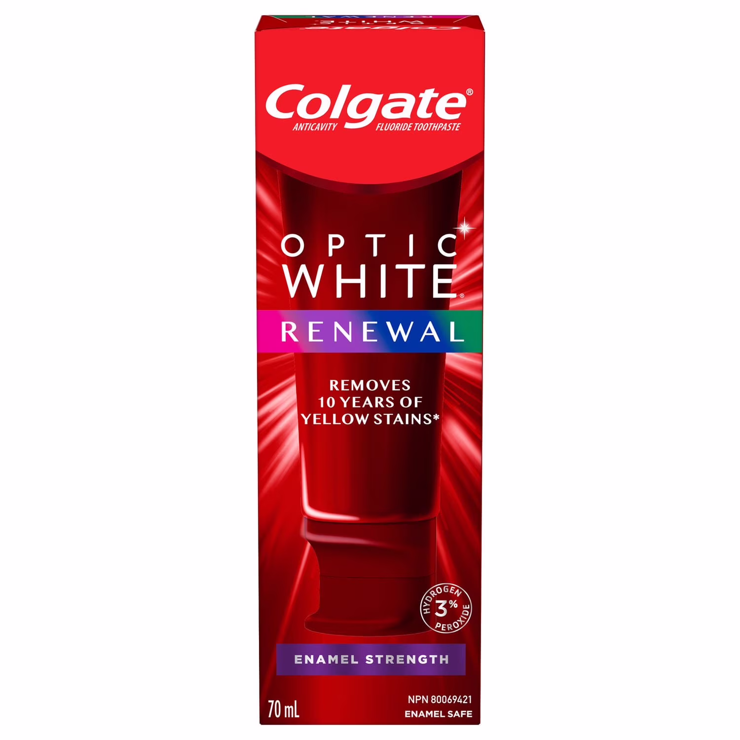 Dentifrice blanchissant colgate optic white renewal force de lémail -