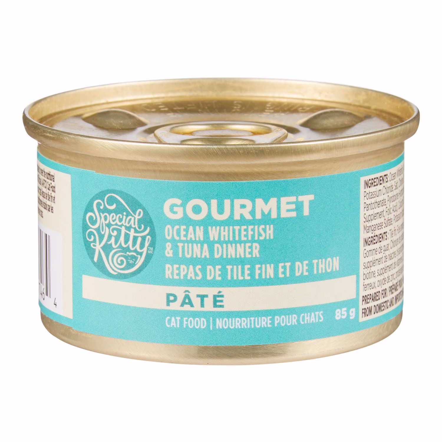 Pâtée pour chats special kitty gourmet  dîner au poisson blanc de latlantique et au thon. conserve de  sk gourmet dîner au poisson blanc de latlantique et au thon    chacun