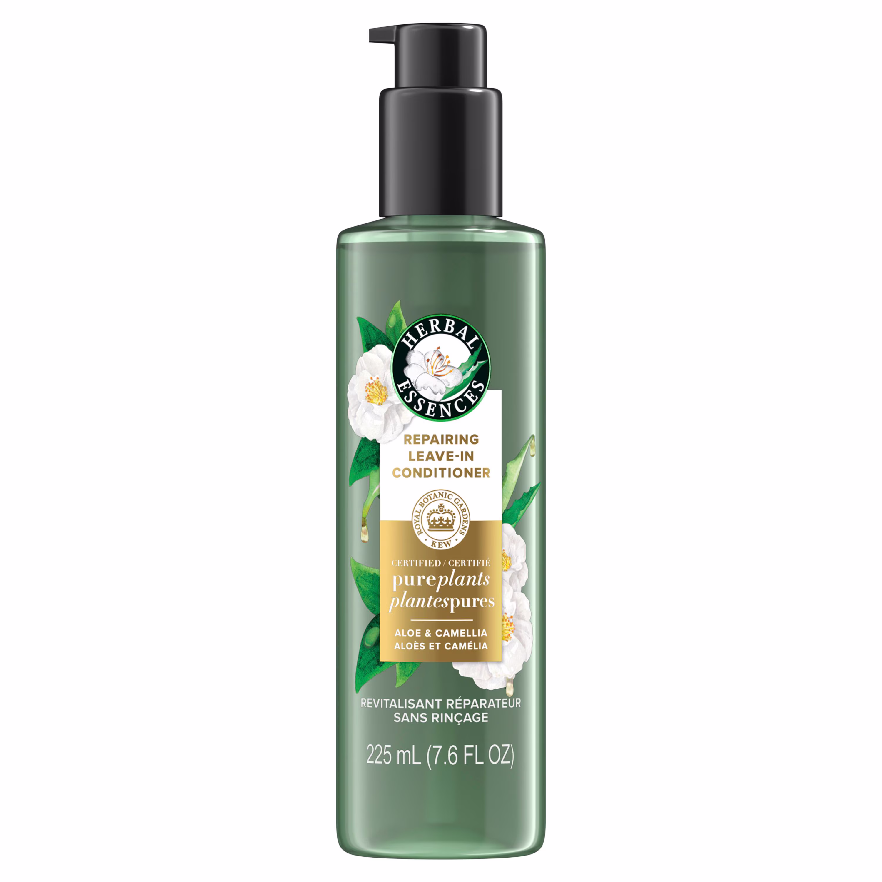 Herbal essences revitalisant réparateur sans rinçage. plantes pures certifiées. à l'aloès et à l'huile de fleur de camélia