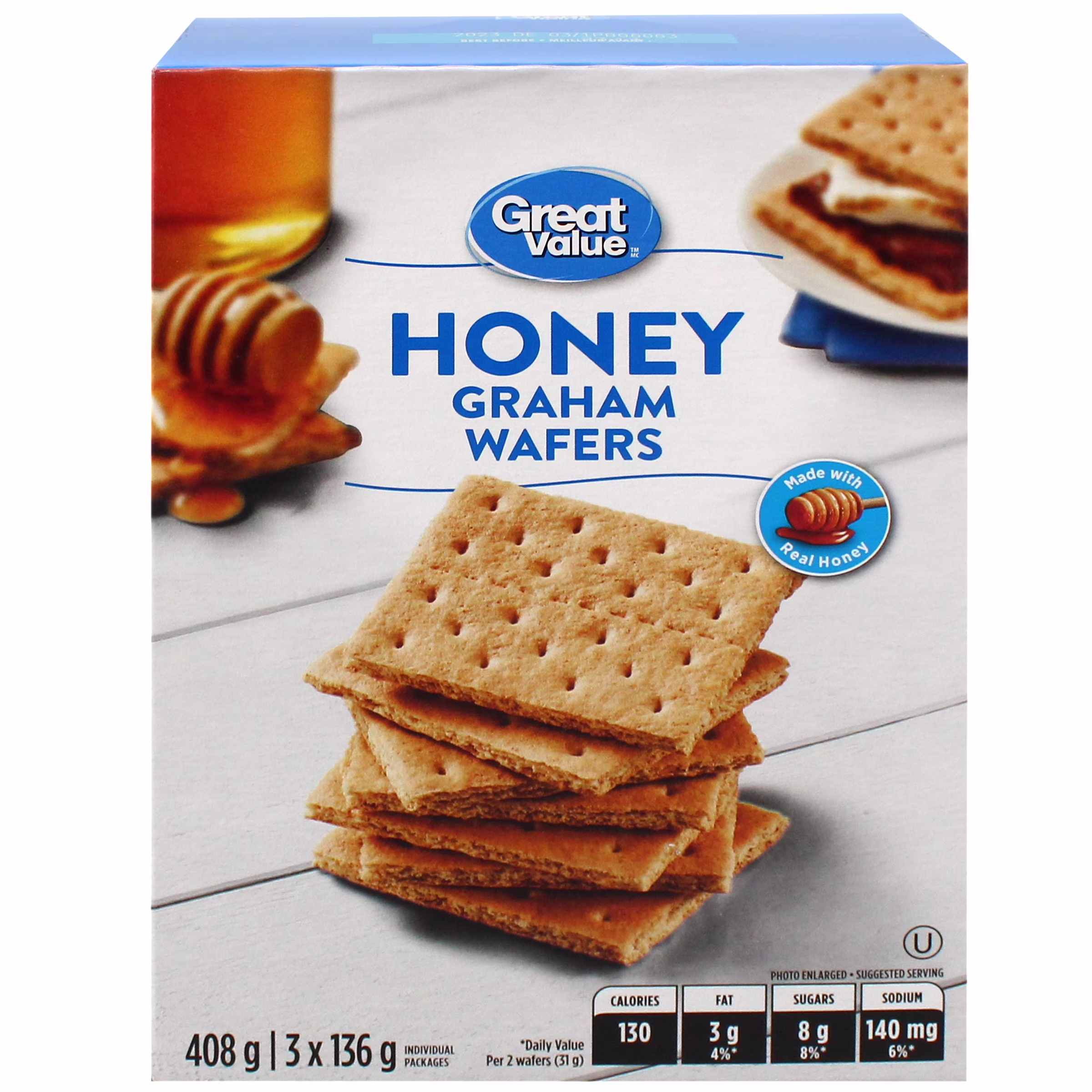 Gaufrettes graham au miel de great value
