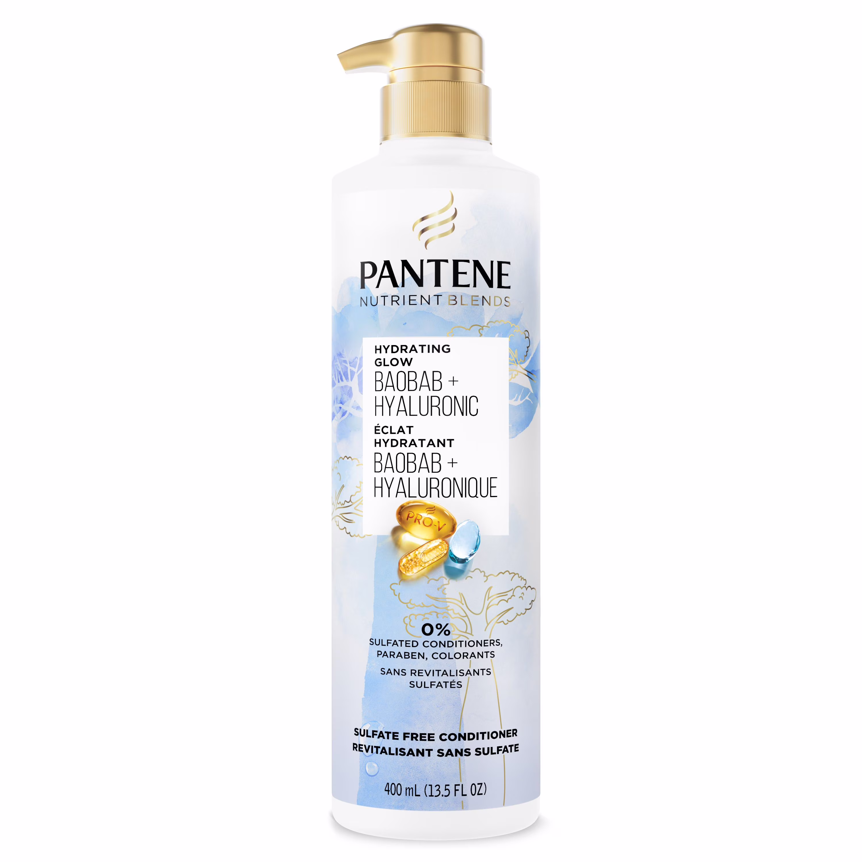 Pantene nutrient blends éclat hydratant baobab + hyaluronique revitalisant sans sulfate