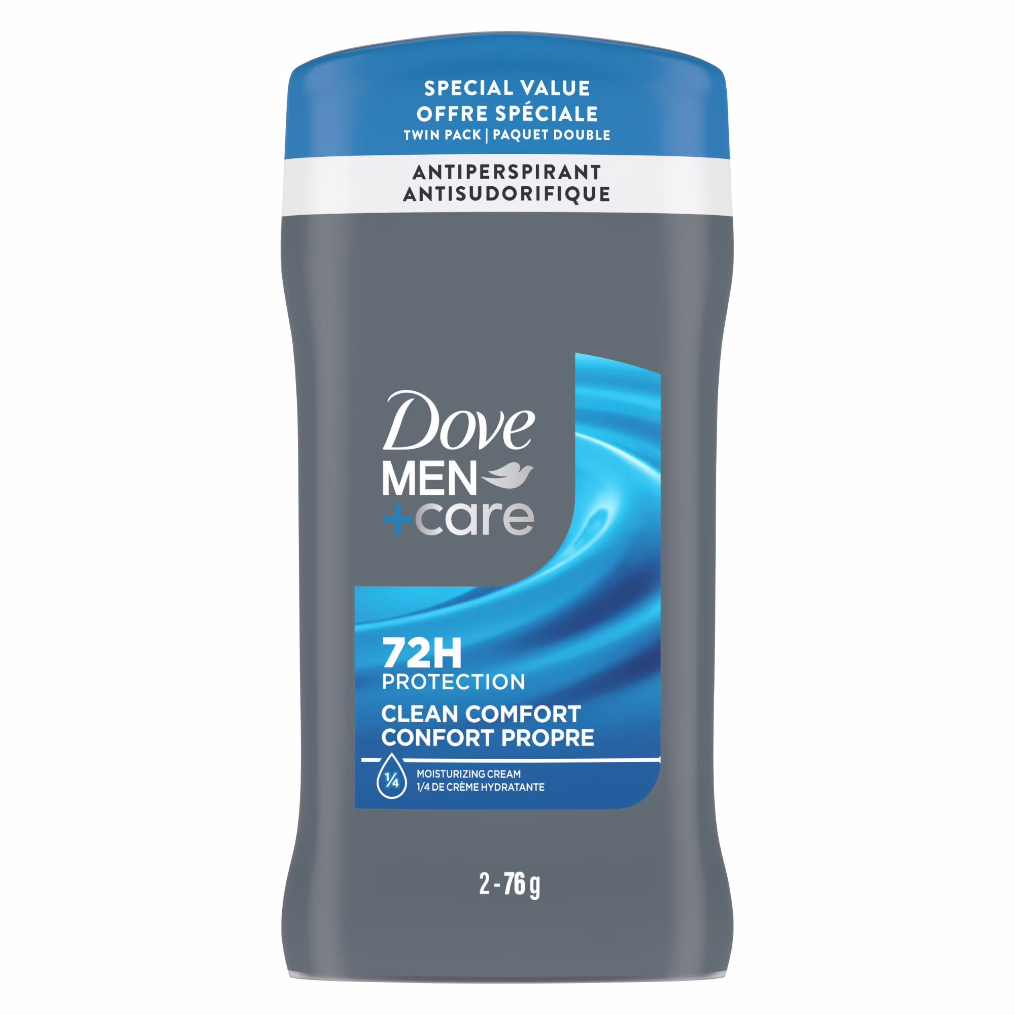 Dove men+care antisudorifique en bâton protection 72 h confort propre. 2 x
