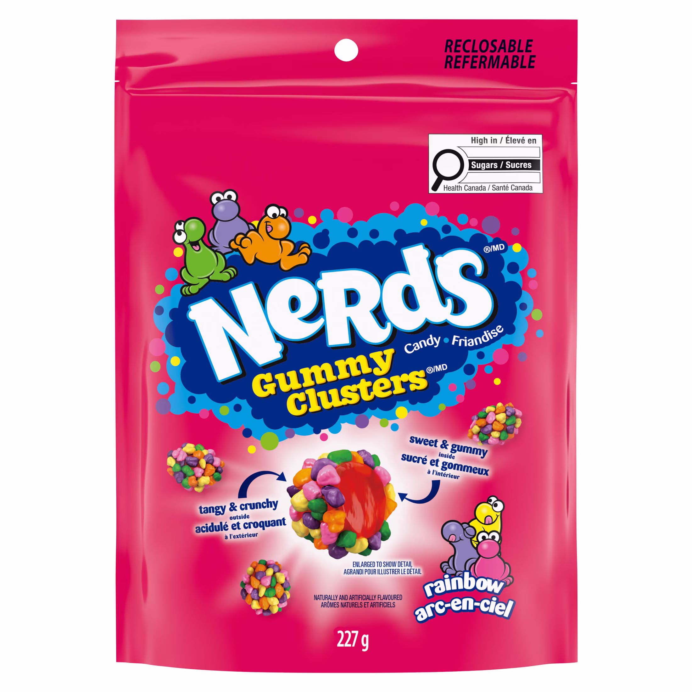 Friandise nerds gummy clusters arc-en-ciel