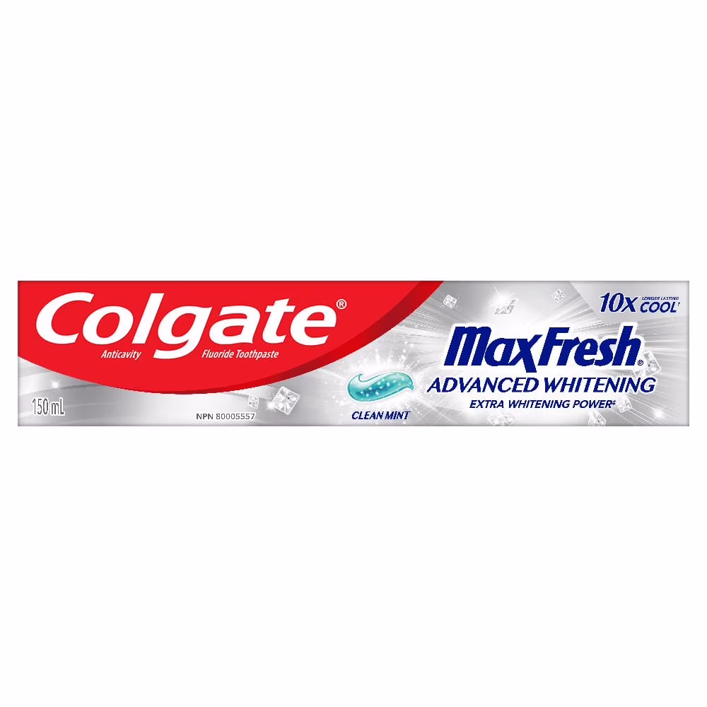 Colgate max frais blanchiment avancé dentifrice.