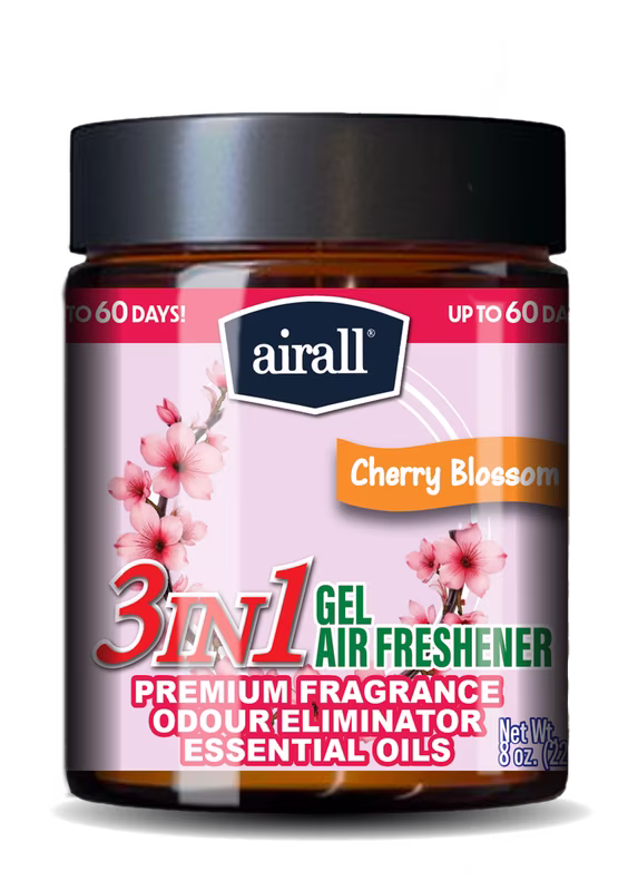 Désodorisant airall 3 en 1 en pot. parfum fleur de cerisier