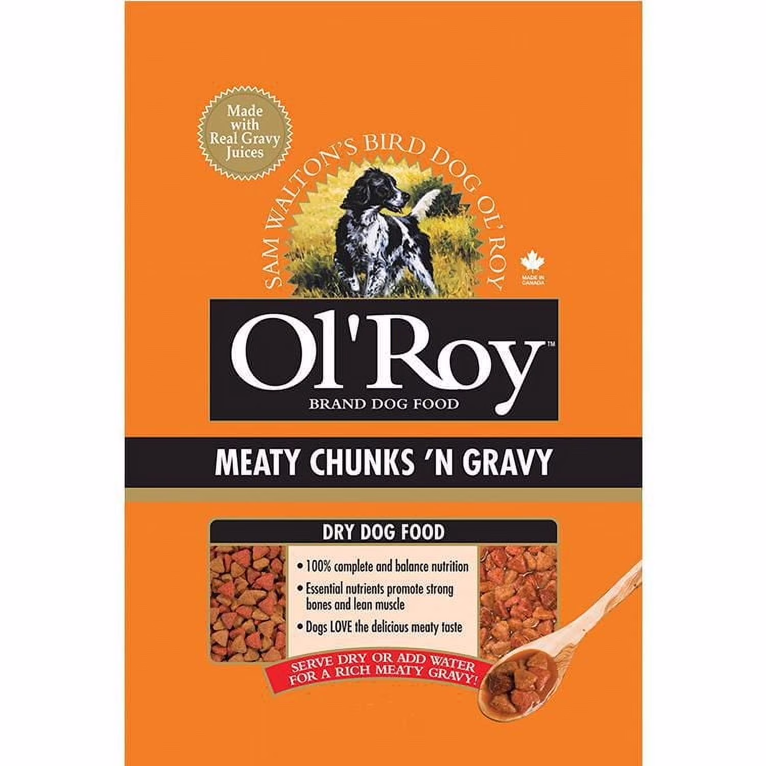 Roy roy ol' ol' morceaux de viande et sauce nourriture pour chiens