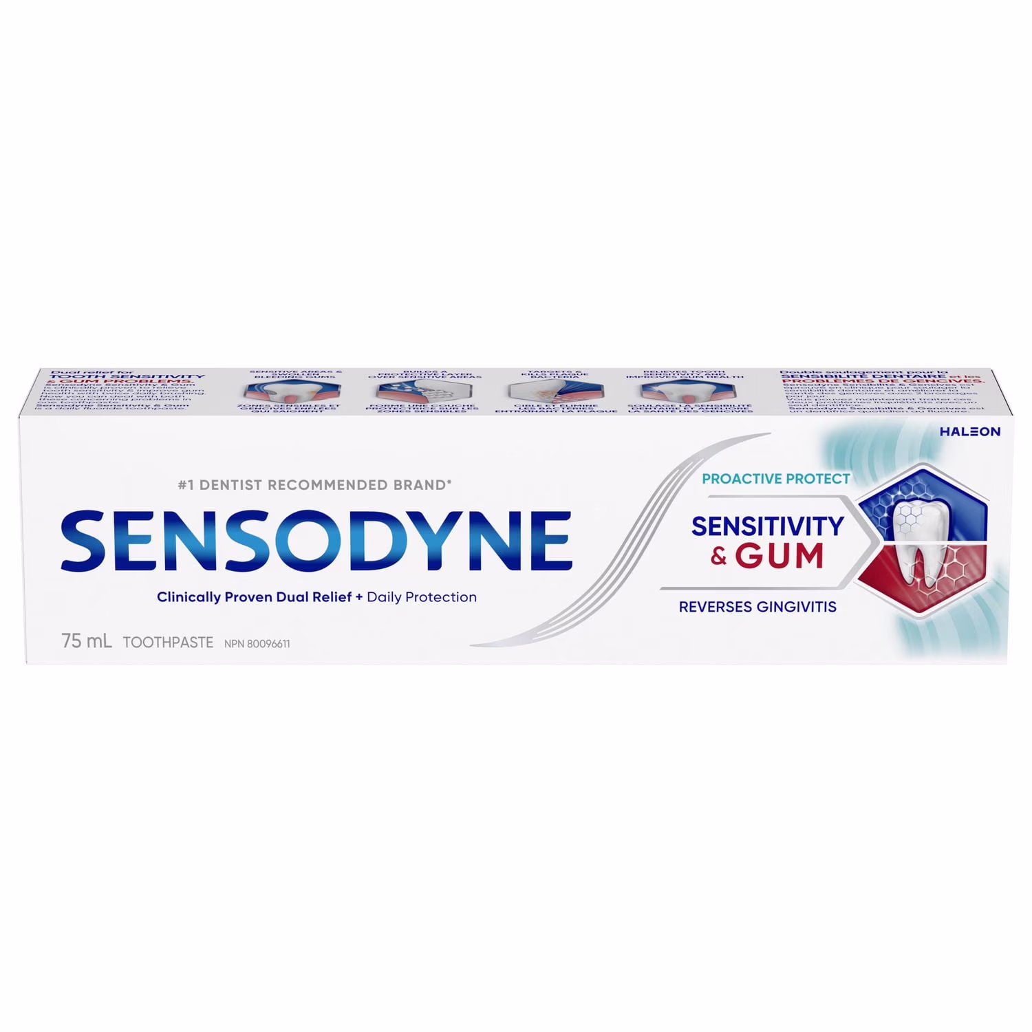 Dentifrice sensodyne pour dents sensibles et saignement de gencive