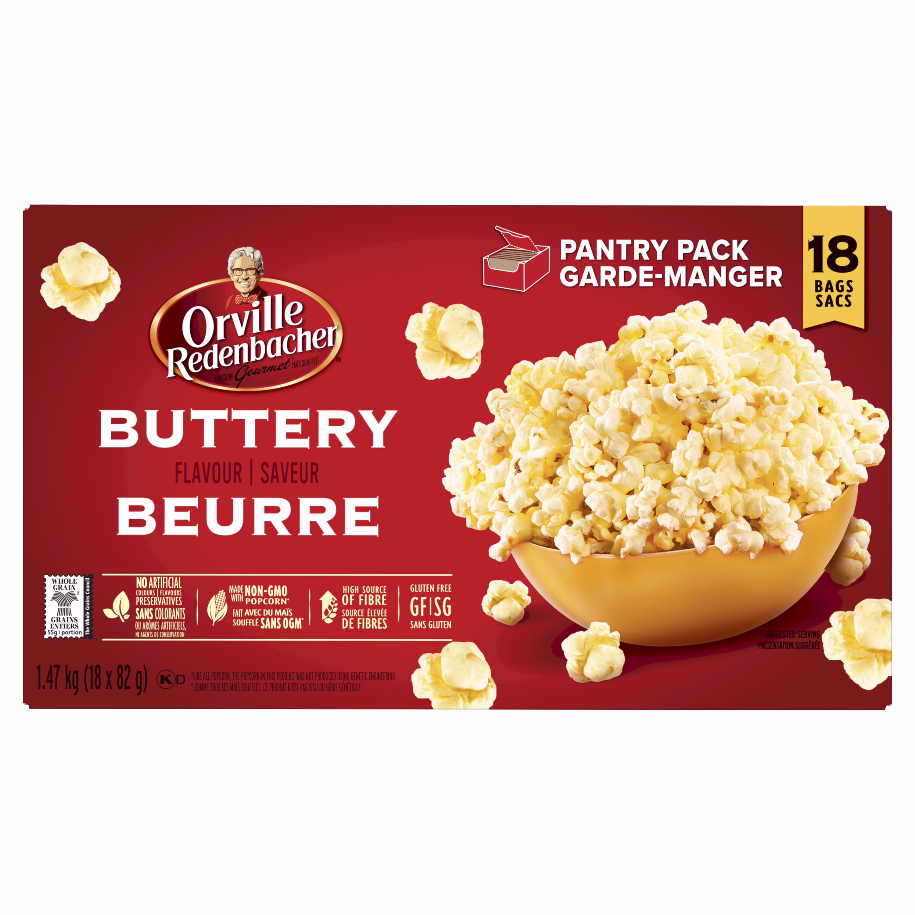 Orville redenbacher saveur beurre micro-ondes maïs soufflé - 18 sacs