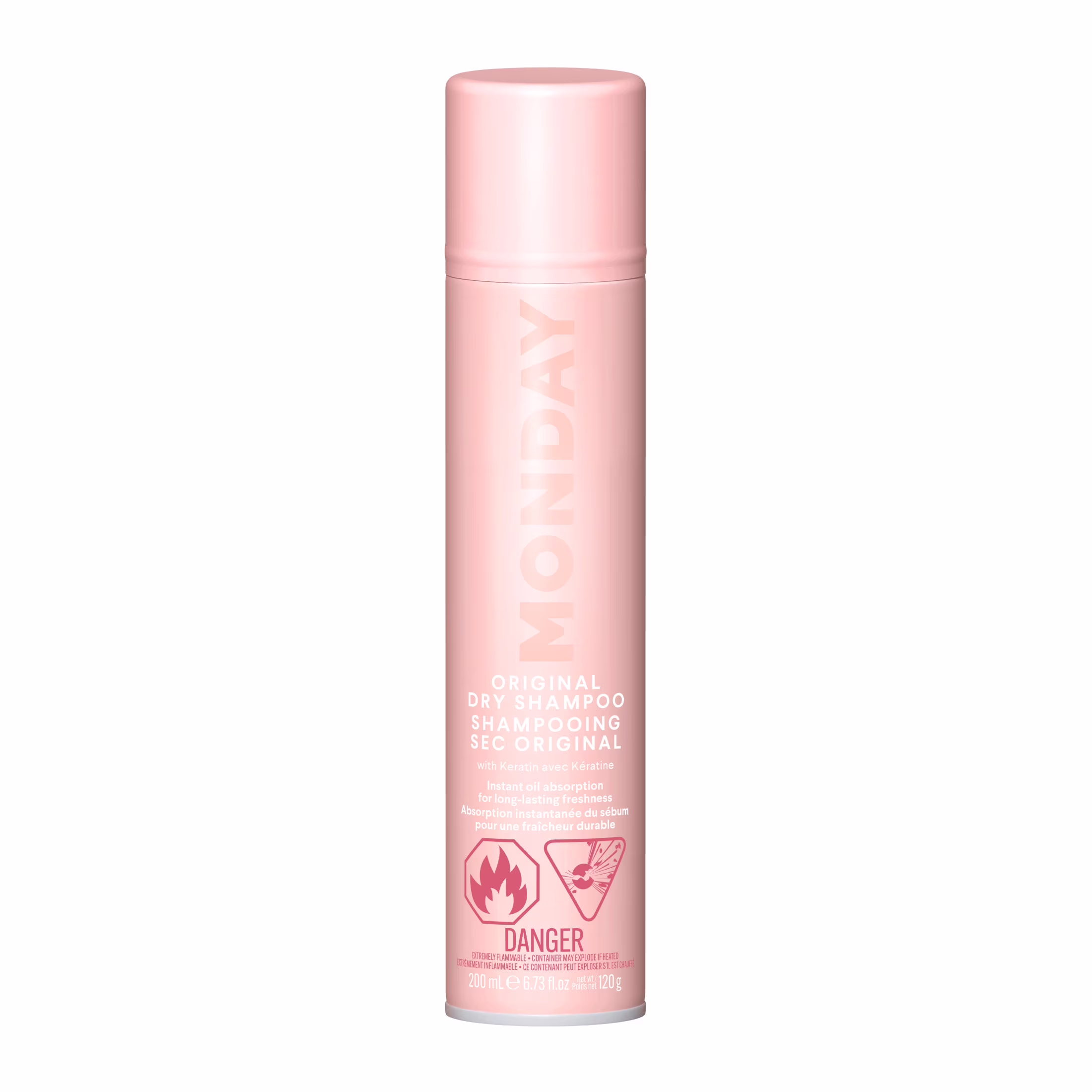 Monday haircare shampooing sec original avec kératine. absorbant le sébum pour tous les types de cheveux
