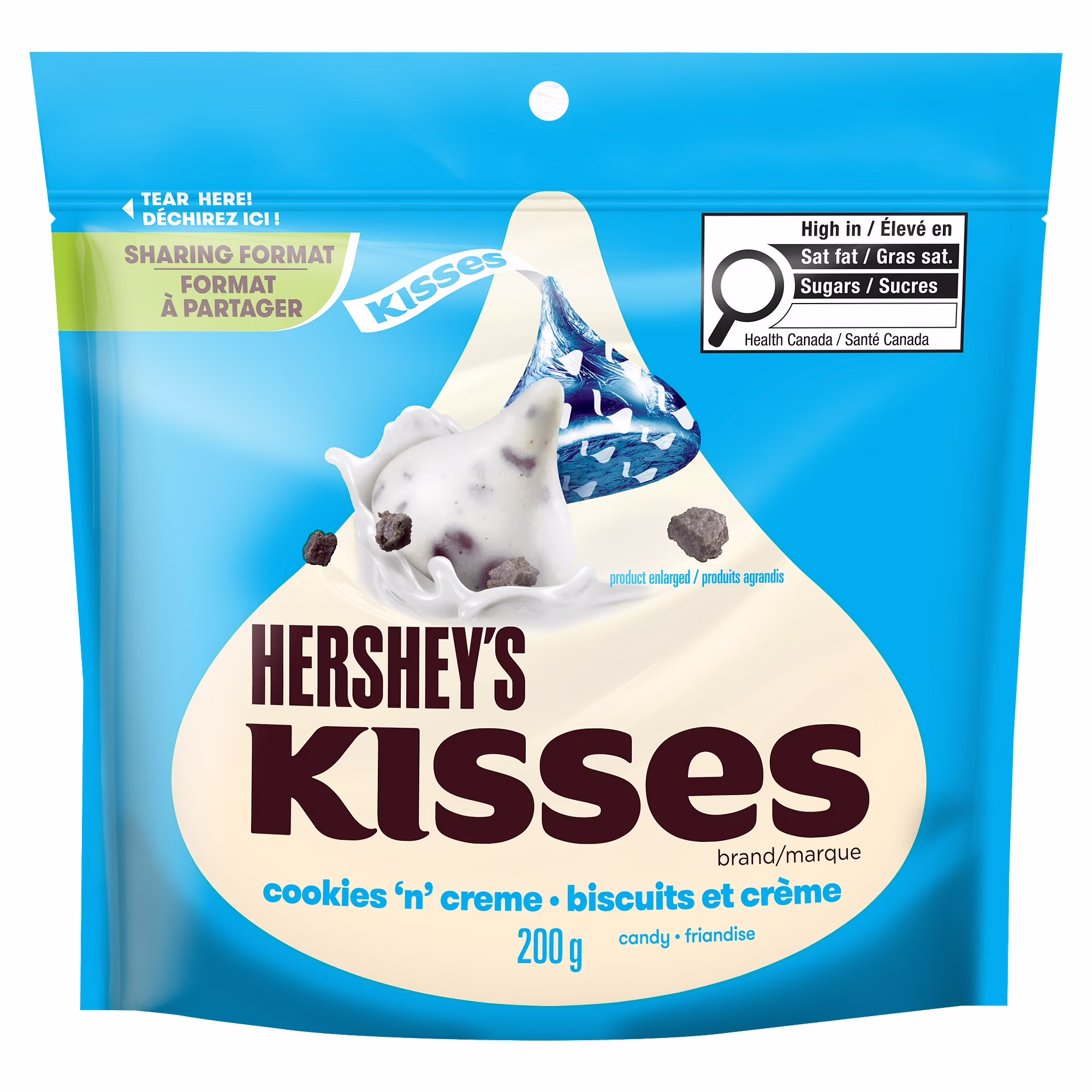 Friandises hershey's kisses de biscuits et crème