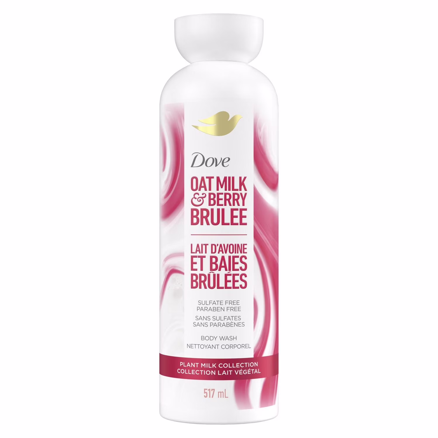 Dove nettoyant corporel au lait végétal lait d'avoine et baies brûlées.