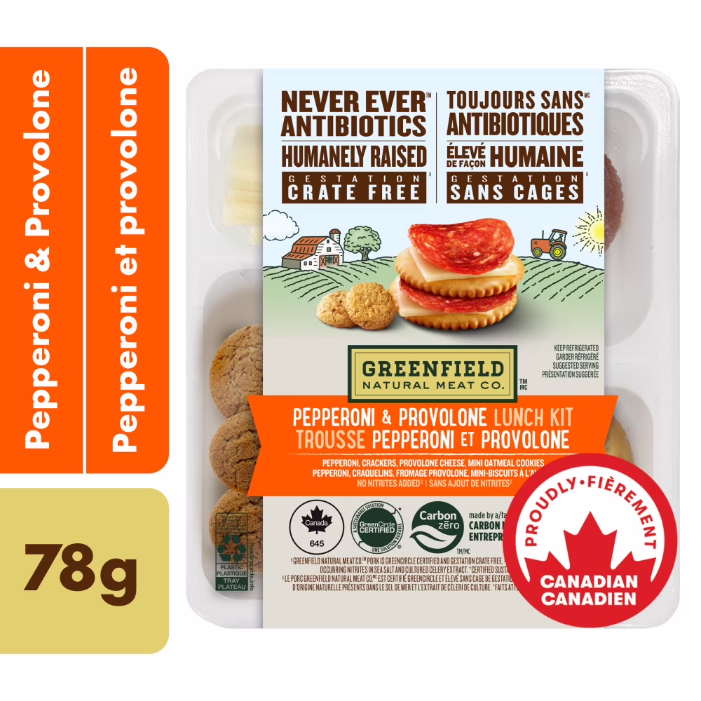 Greenfield natural meat co. trousse pepperoni et provolone