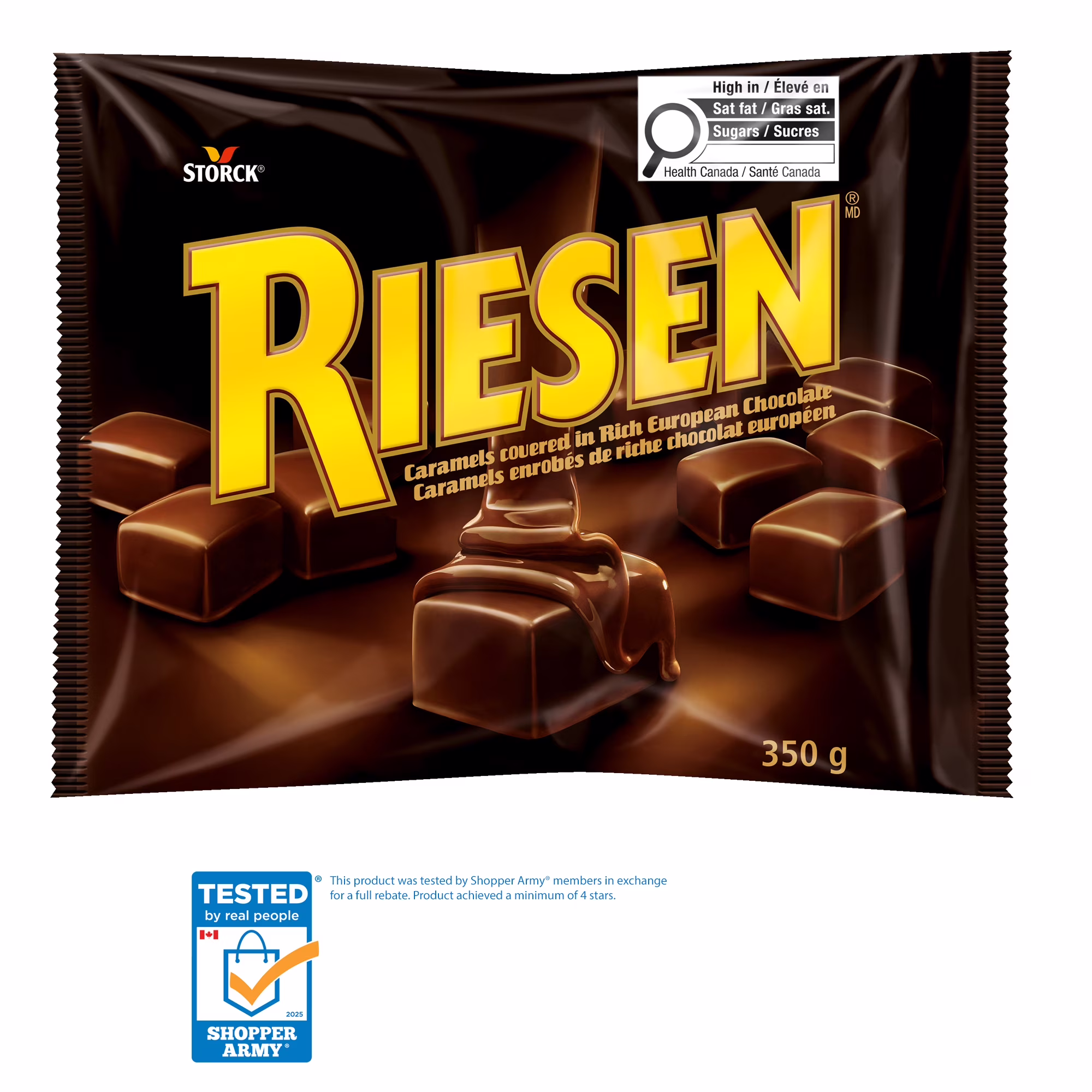 Riesen. caramels au chocolat crémeux