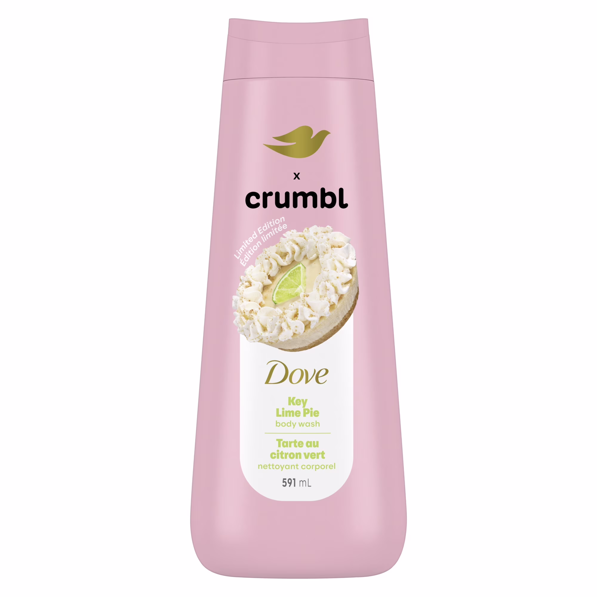 Dove crumbl gel douche hydratant à la meringue de citron vert.   édition limitée