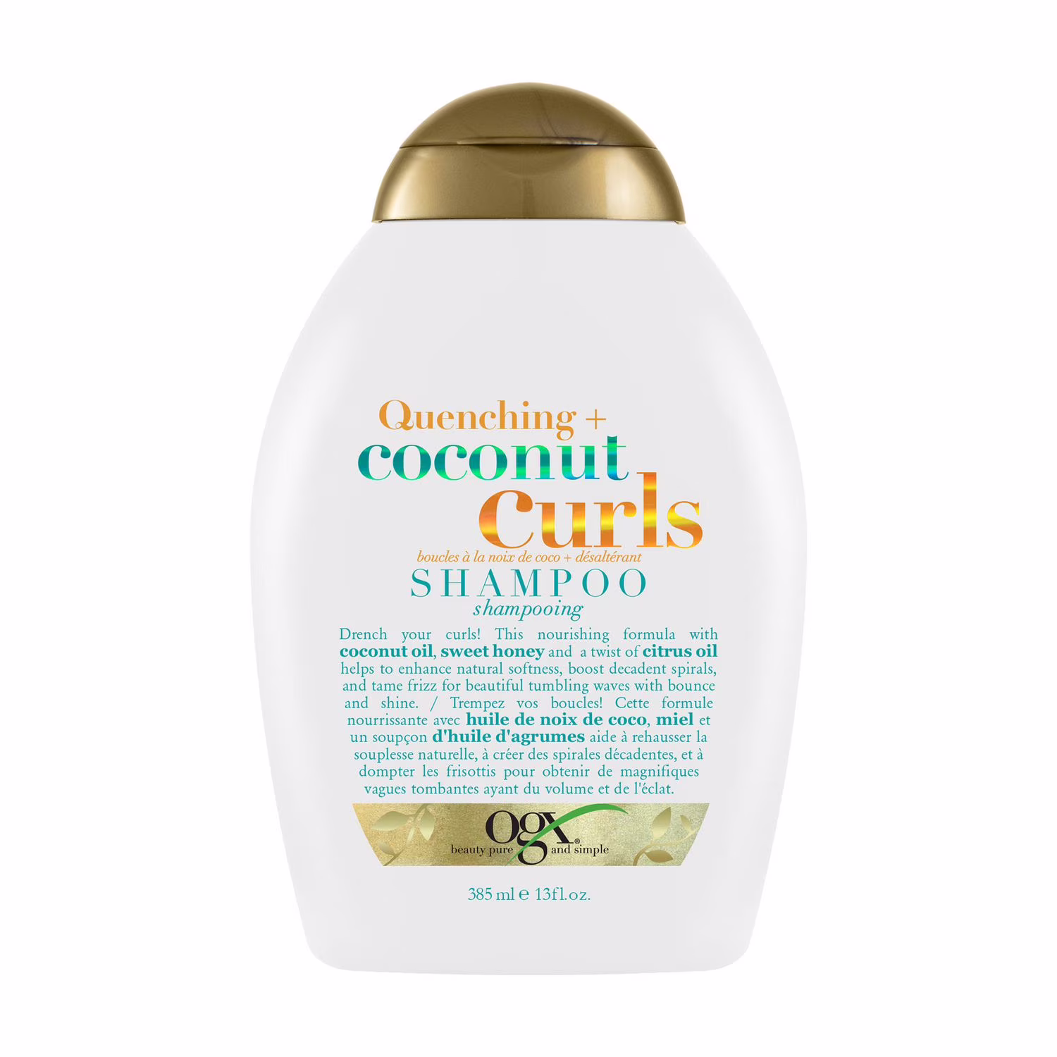 Shampoing à la noix de coco pour cheveux bouclés