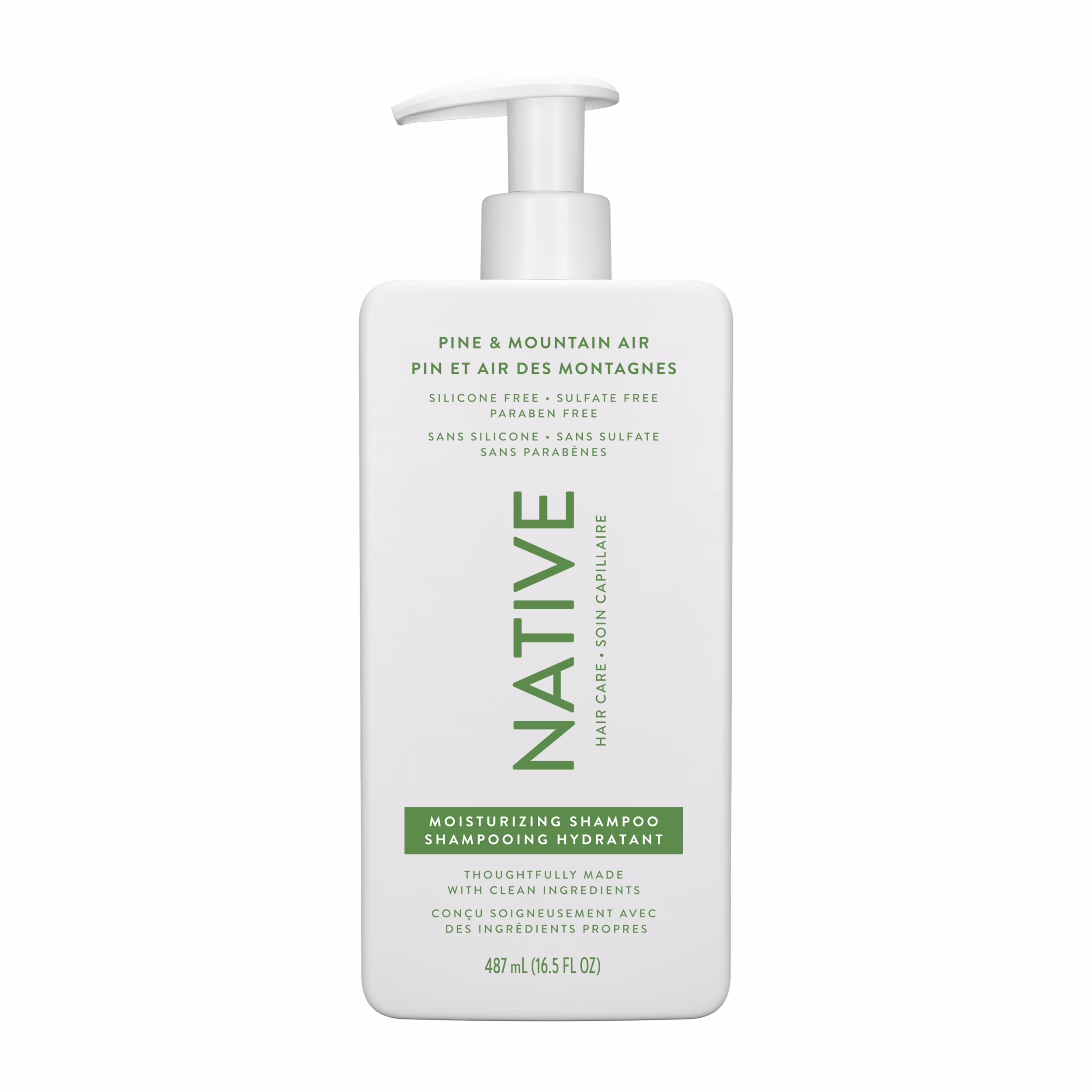 Shampooing hydratant native pin et air des montagnes.