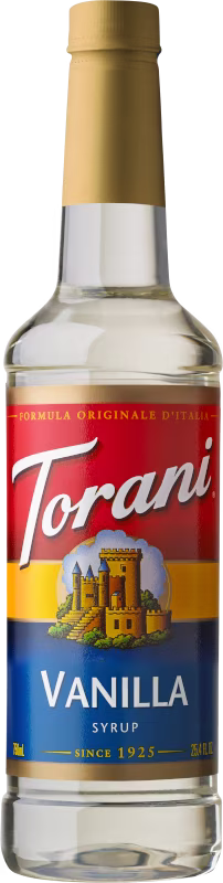 Torani sirop. vanille.  tor van sirop grand