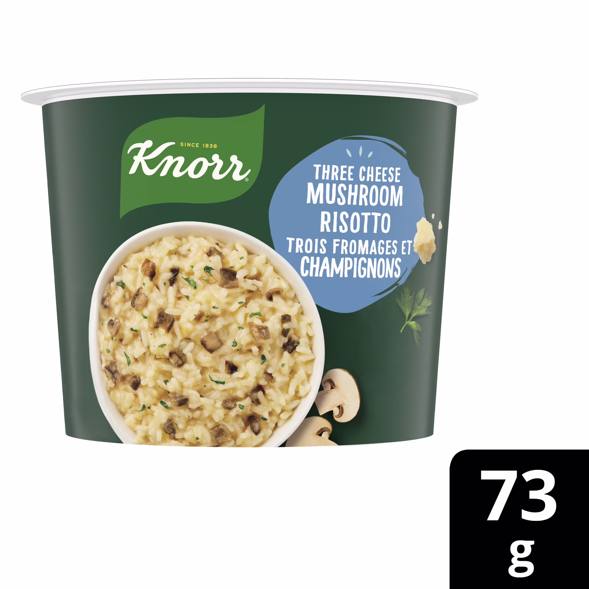 Risotto aux trois fromages et champignons