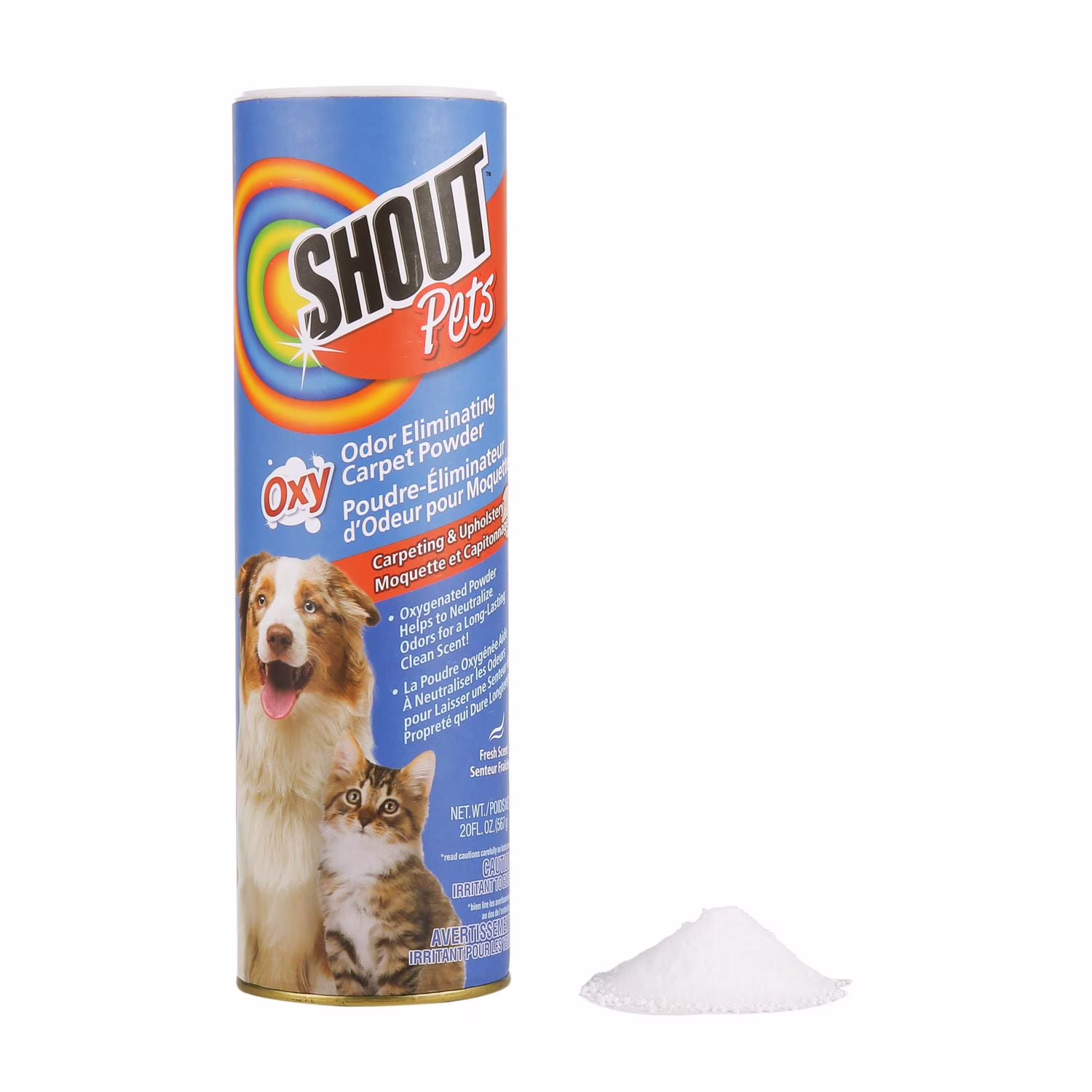 Shout for pets turbo oxy poudre-éliminateur dodeur pour moquettes.