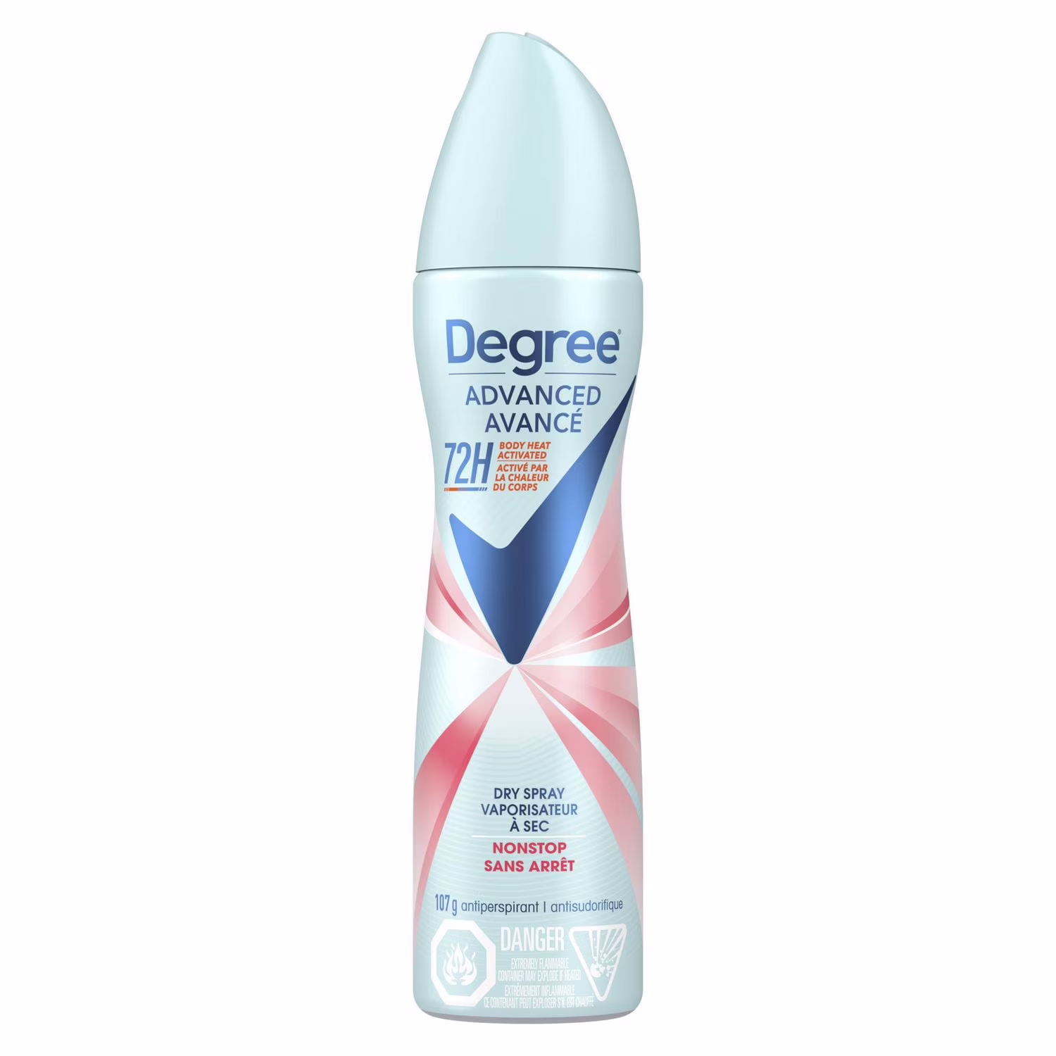 Degree avancé antisudorifique en vaporisateur sec. pour femmes. protection contre la transpiration pendant 72h. sans arrêt