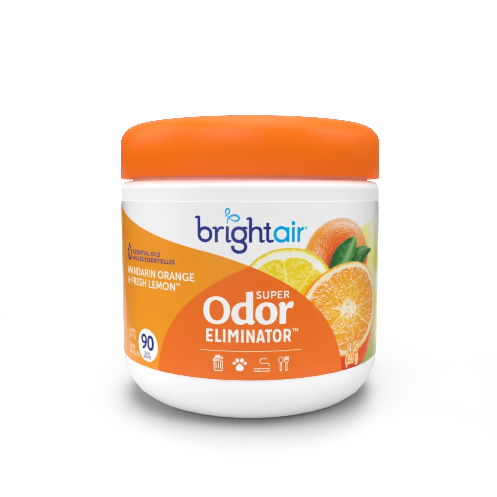 Désodorisant bright air super odor eliminator. mandarine et citron frais.