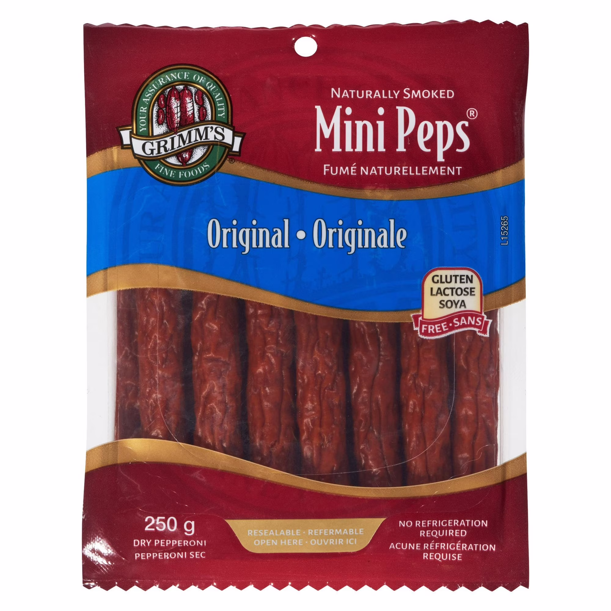 Mini bâtonnets de pepperoni sans gluten reguliers de grimm's