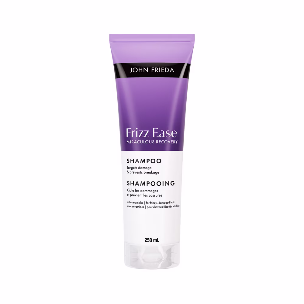 John frieda frizz ease récupération miraculeuse shampooing réparateur pour cheveux secs et abîmés