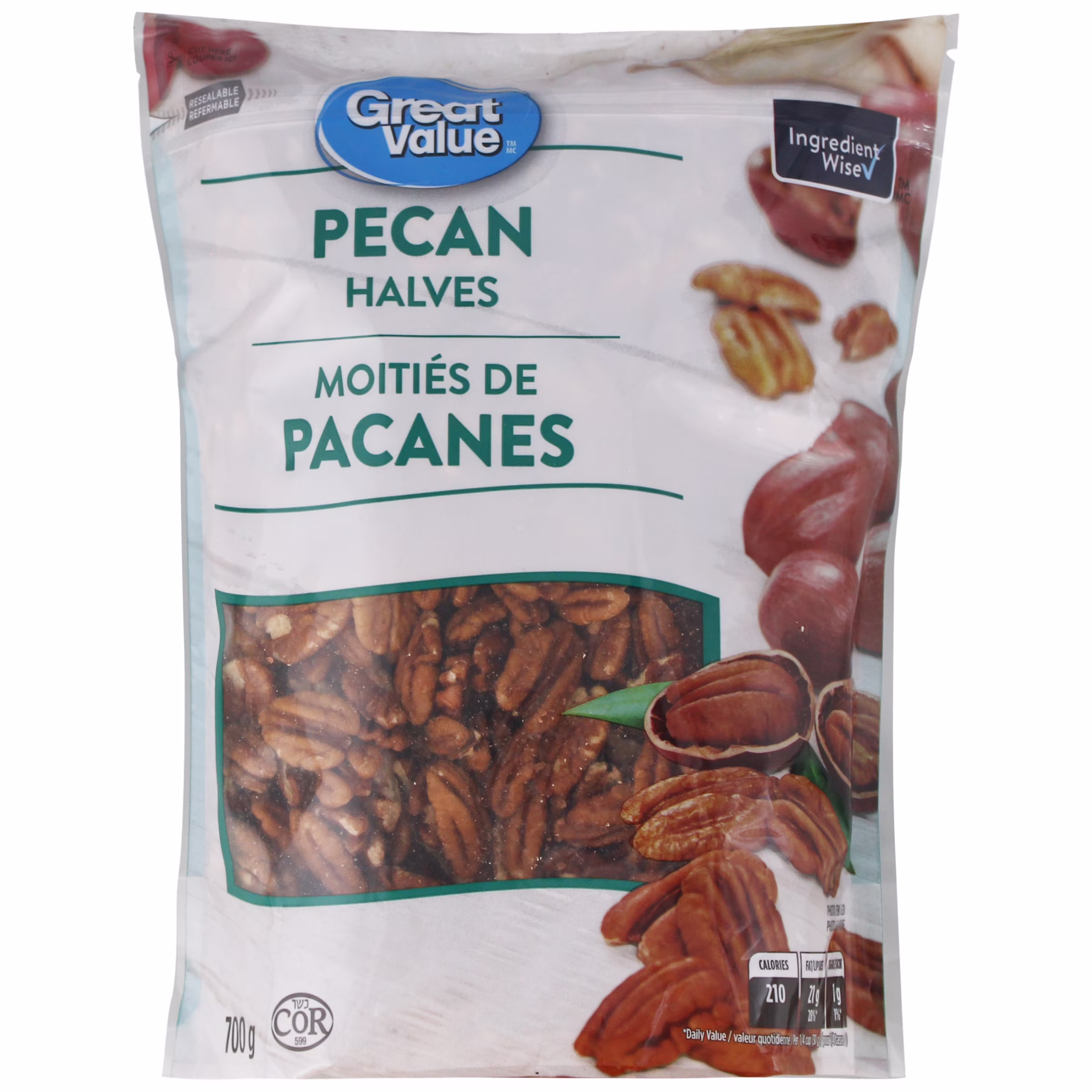 Moitiés de pacanes great value