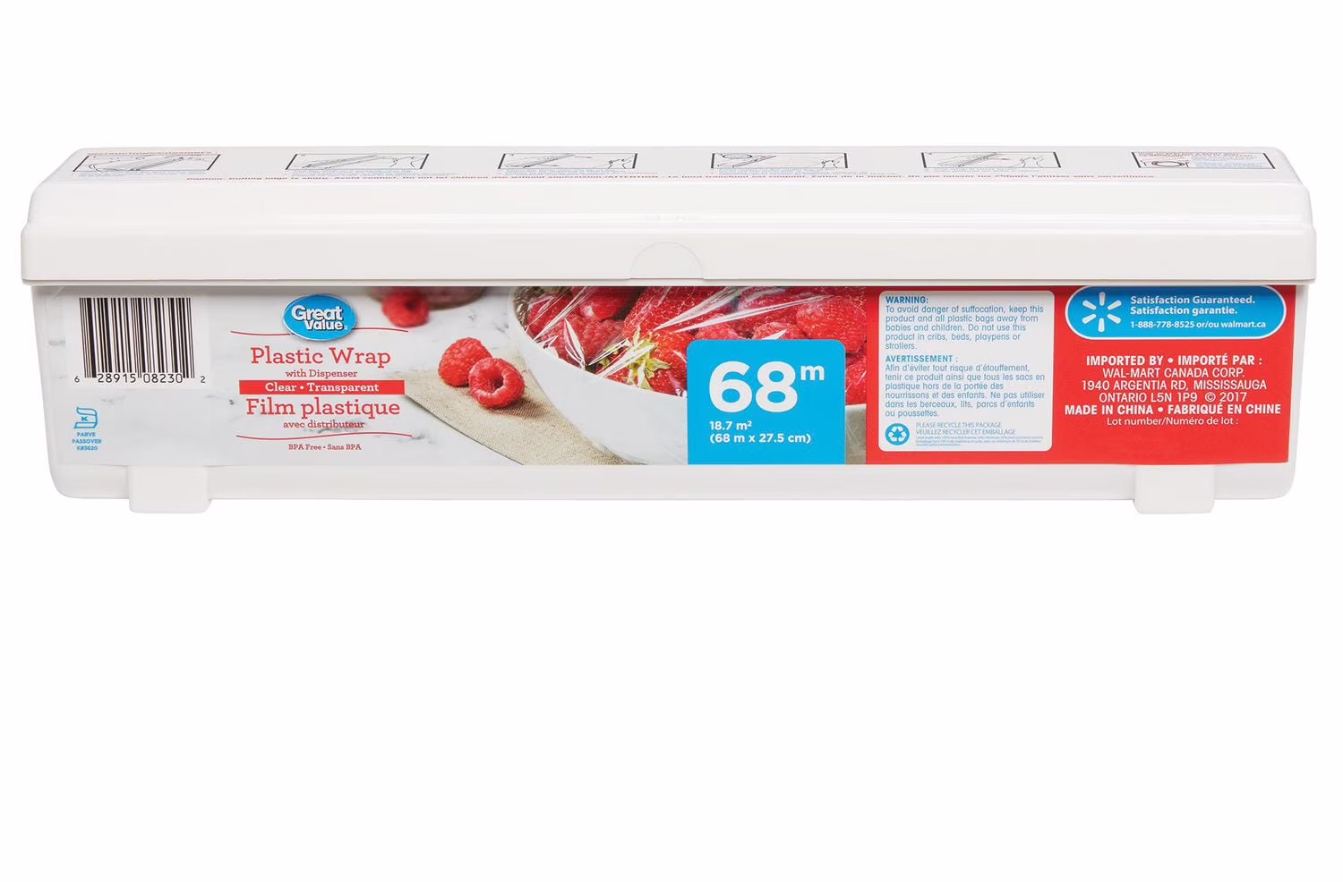 Film plastique transparent avec distributeur great value
