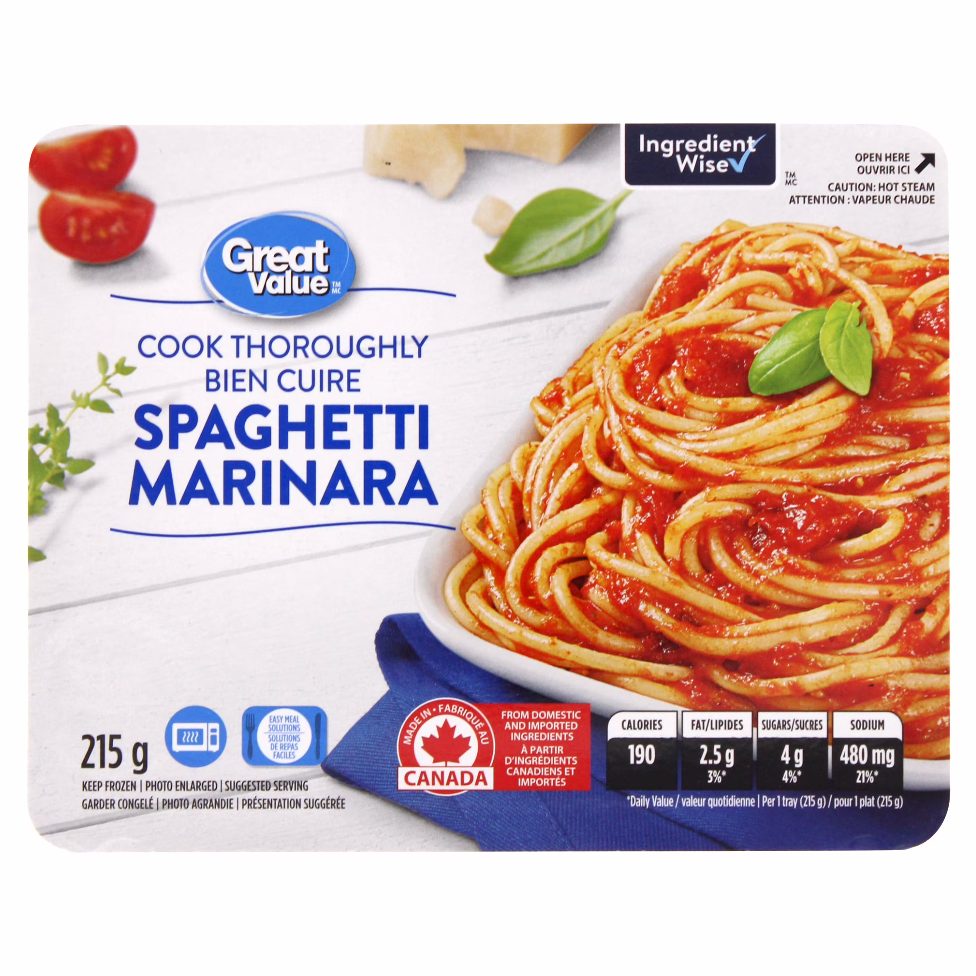 Spaghetti marinara great value