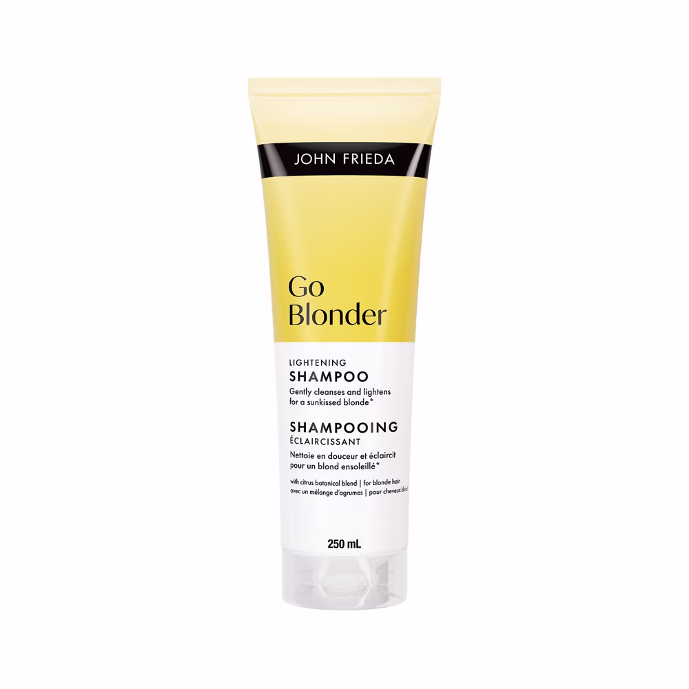 John frieda go blonder shampooing éclaircissant pour renforcer et restaurer les cheveux blonds