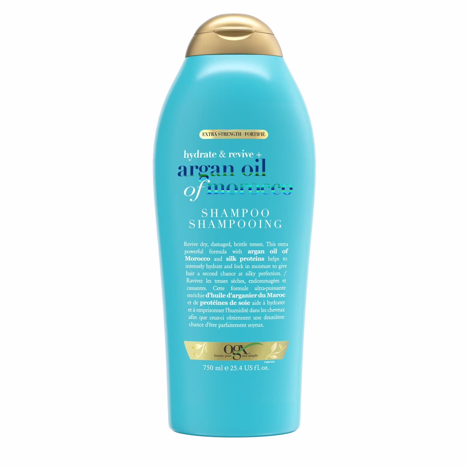 Shampooing fortifié hydrate + répare huile d'argan du maroc. pour cheveux secs et abîmés. avec huile dargan pressée à froid sans parabènes ni surfactants sulfatés
