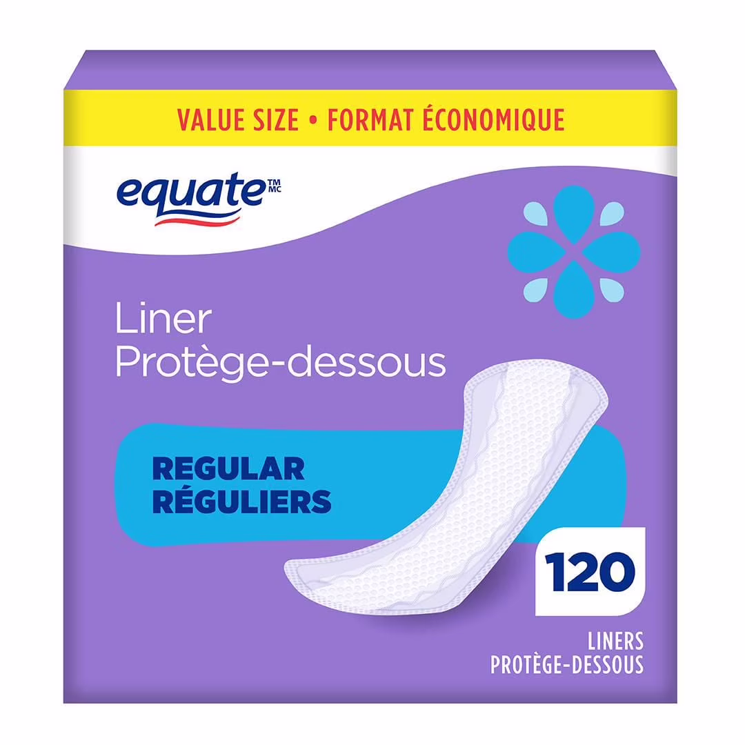 Protège-dessous réguliers equate à absorption légère. sans parfum. 120& unités 120 protège-dessous réguliers à absorption légère. sans parfum