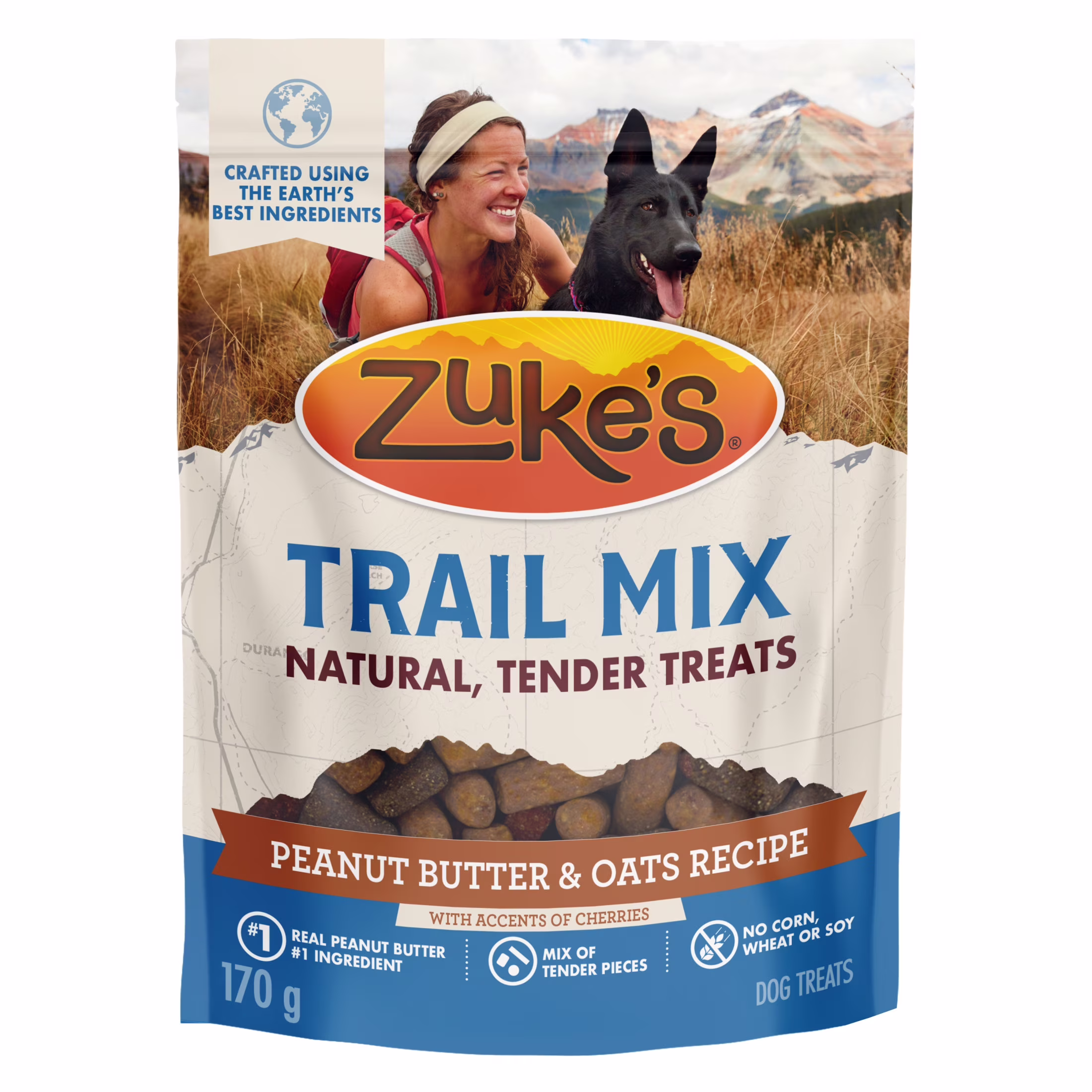 Zuke's mélange montagnard recette au beurre d'arachide et à l'avoine. gâteries pour chiens.