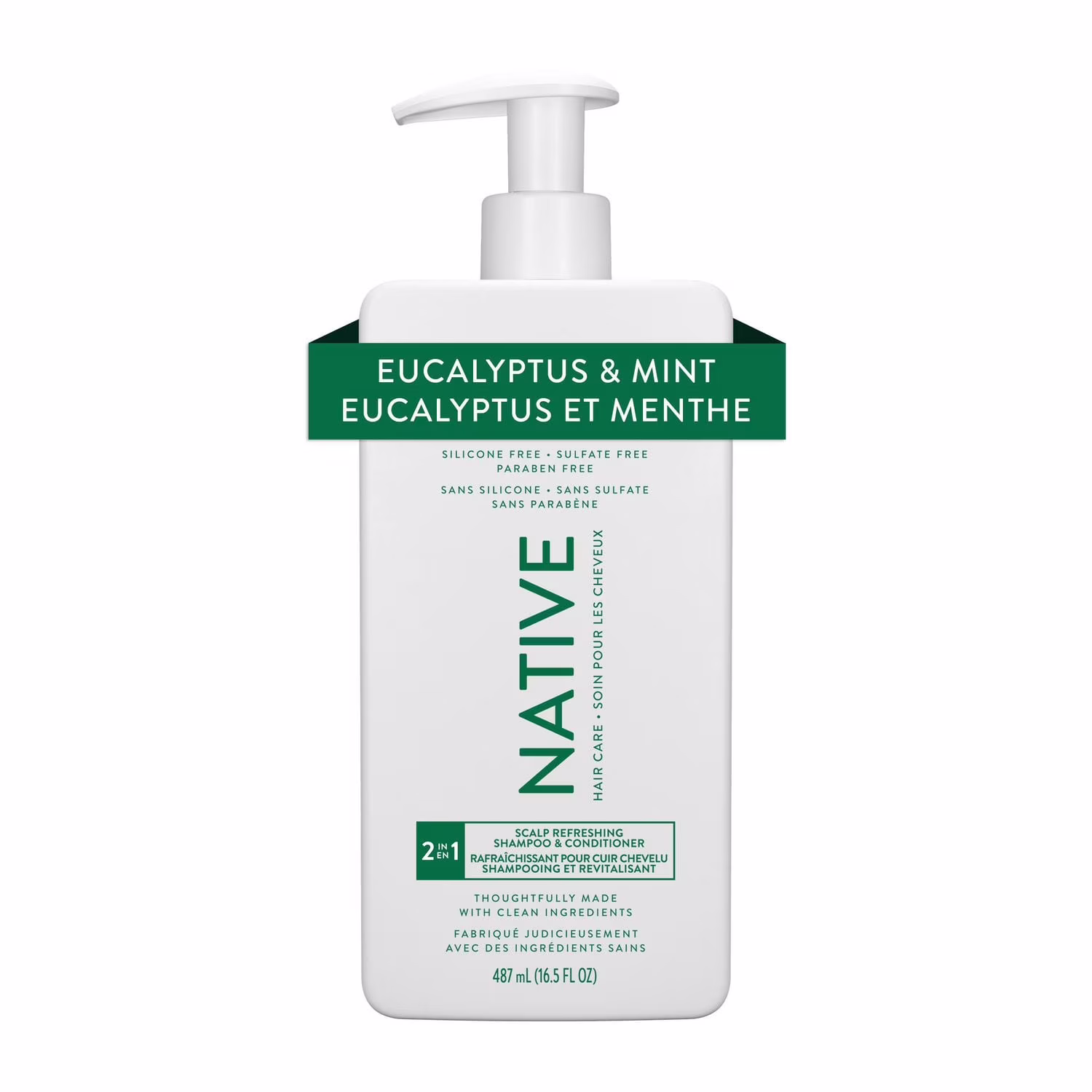 Native revitalisant pour le cuir chevelu eucalyptus & menthe shampooing 2-en-1
