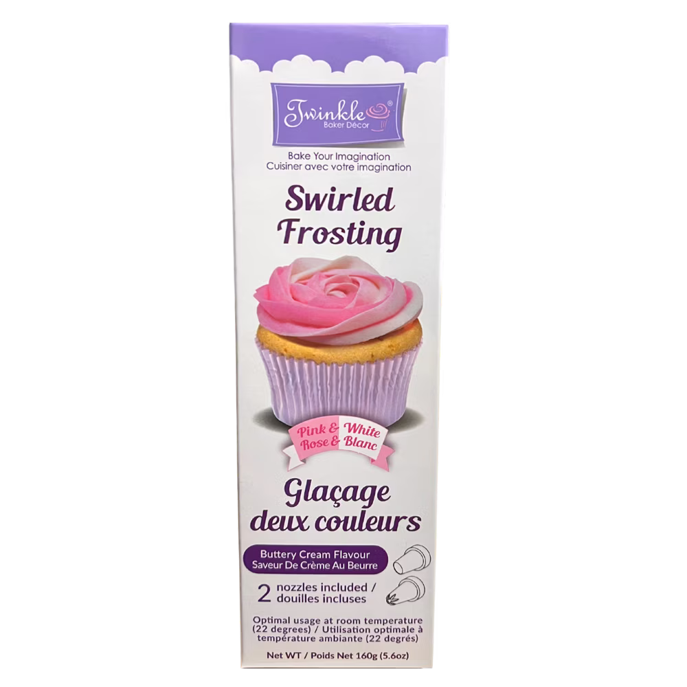 Twinkle  swrl rose & blanc twinkle glacage deux couleurs - rose & blanc