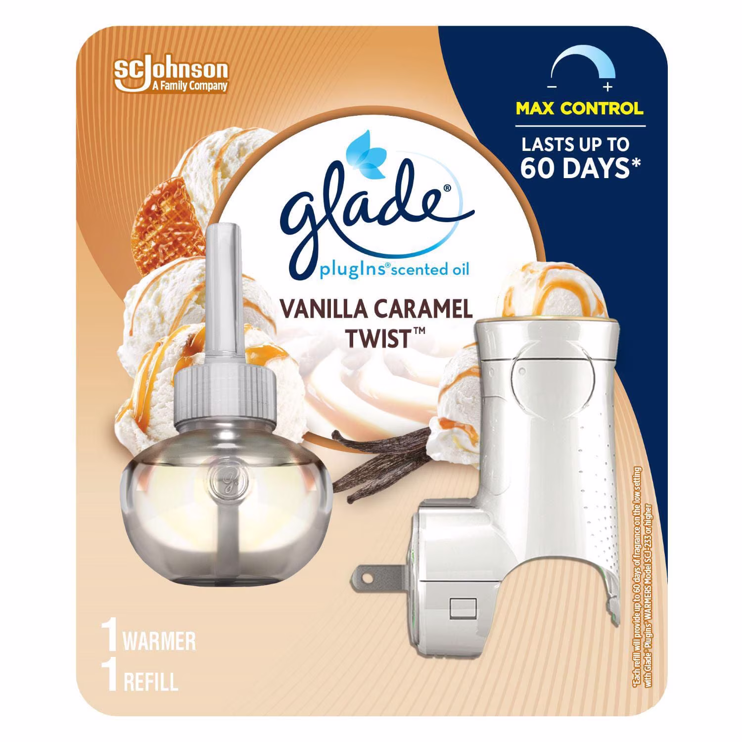 Glade branchées huile parfumée recharge. vanilla caramel twist