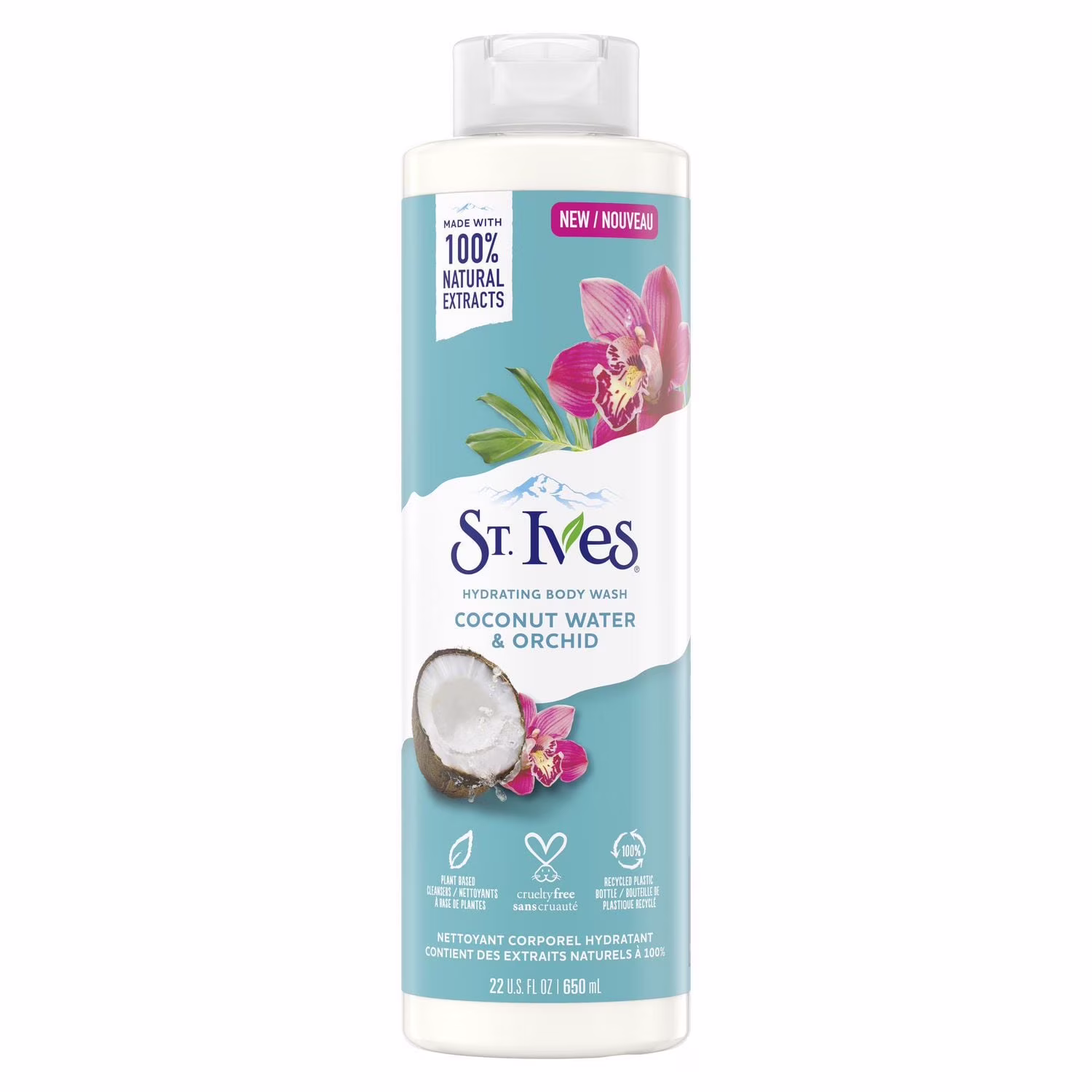 Nettoyant pour le corps hydratant à l'eau de noix de coco et l'orchidée