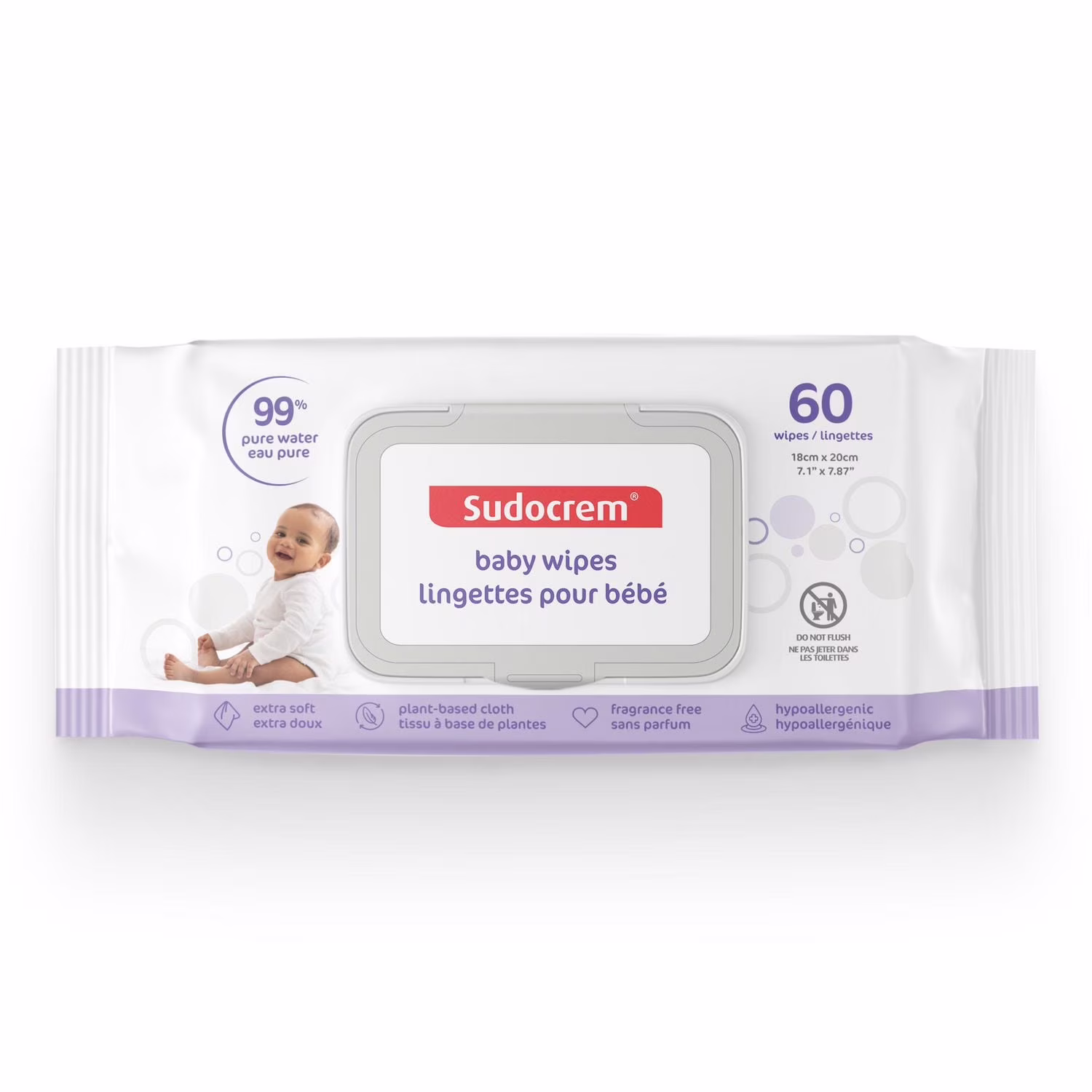 Lingettes pour bébé à l'eau pure sudocrem - ingettespeaux sensibles