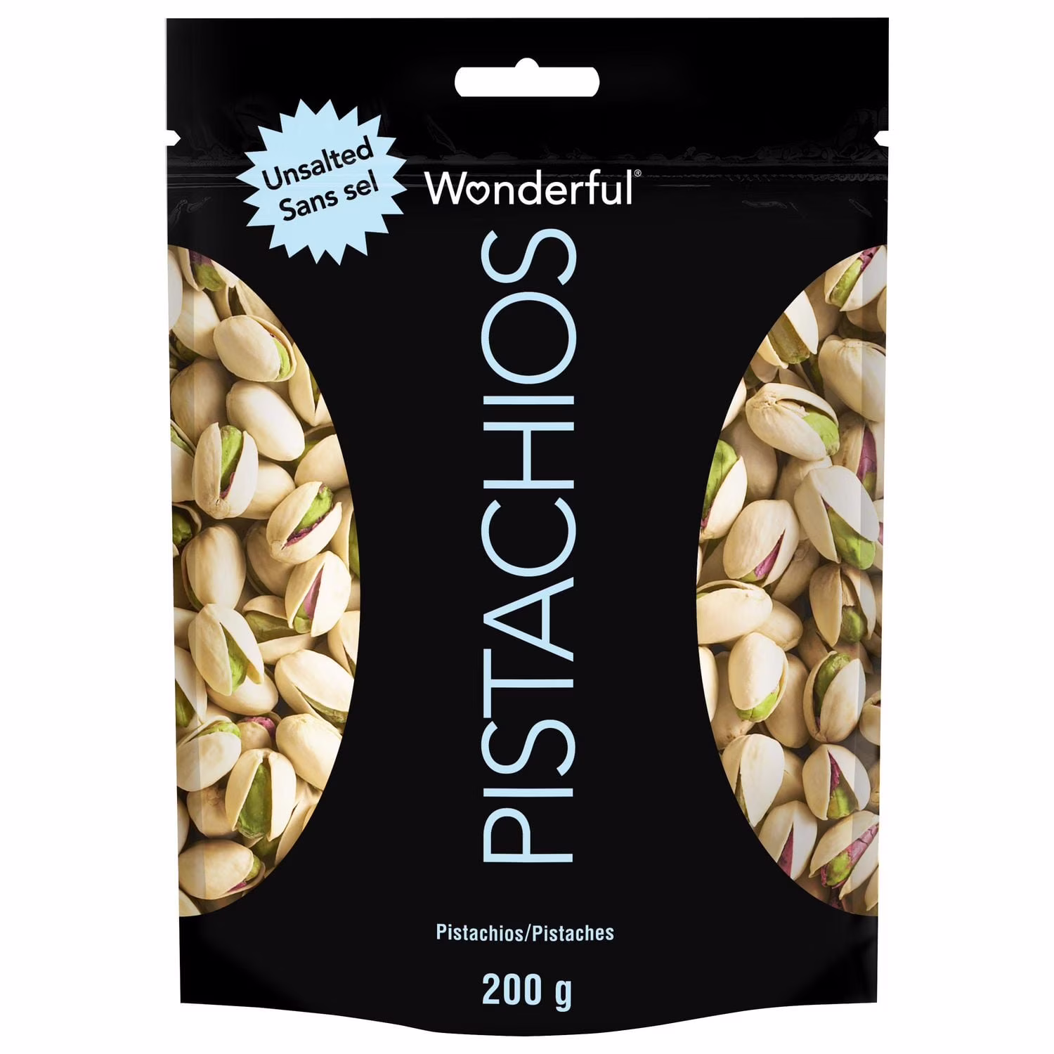 Pistaches rôties non-salées de wonderful.
