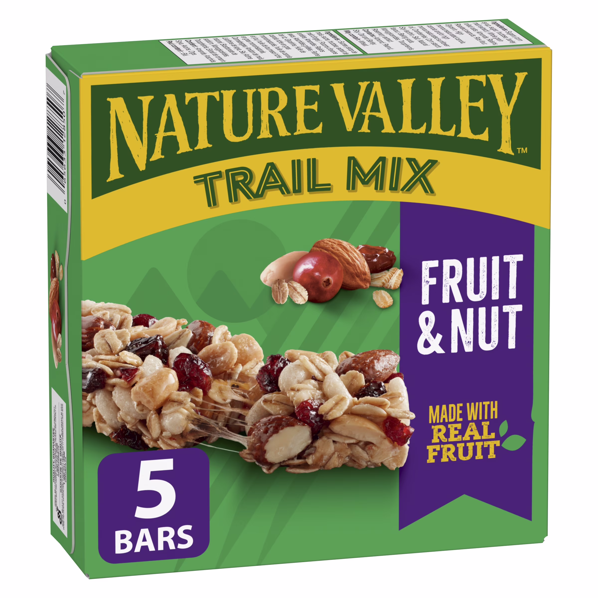 Granola Tendres Mélange du Randonneur, Fruits et Noix, 5 Barres