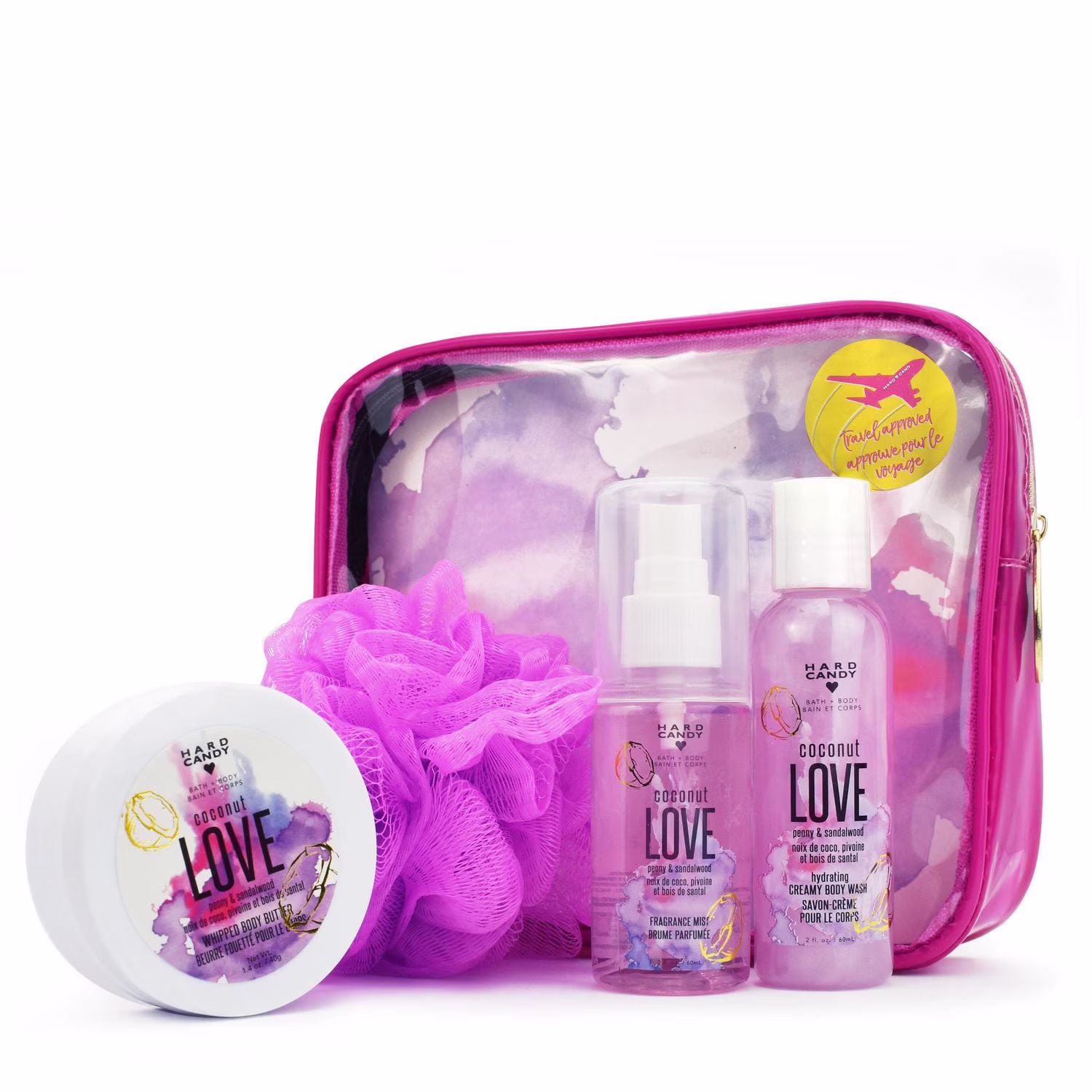 Hard candy coffret-cadeau bain douche love. noix de coco