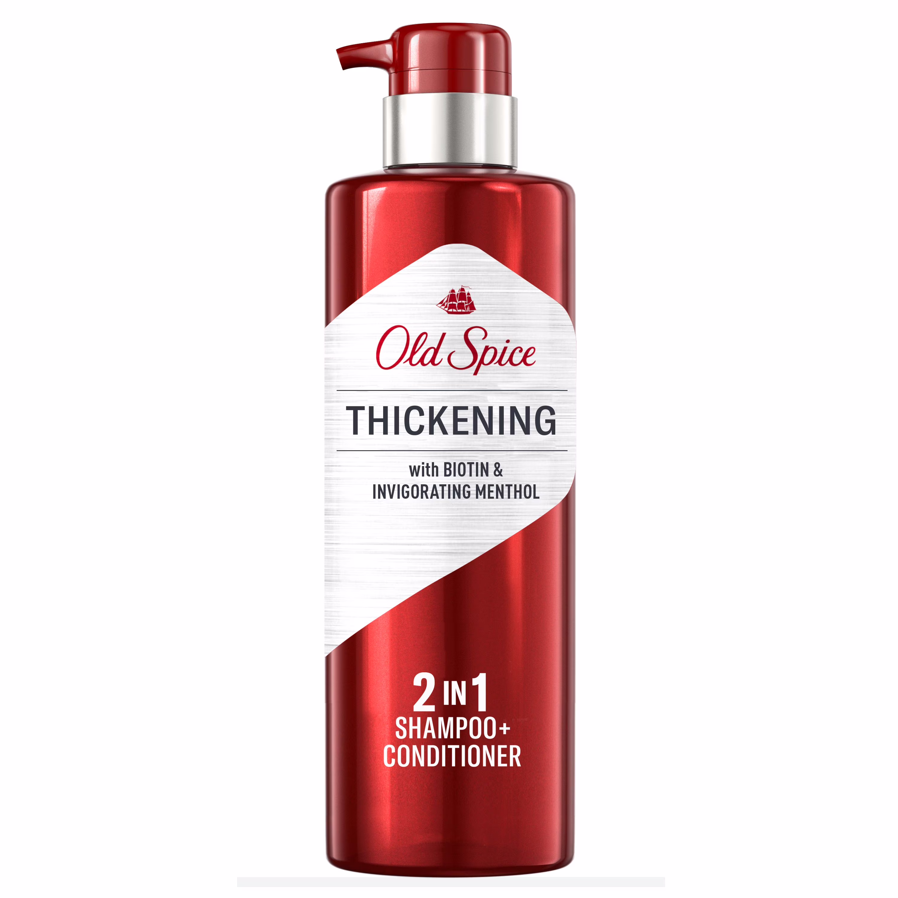 Old spice épaississant 2 en 1 shampooing et revitalisant pour hommes avec biotine et menthol revigorant